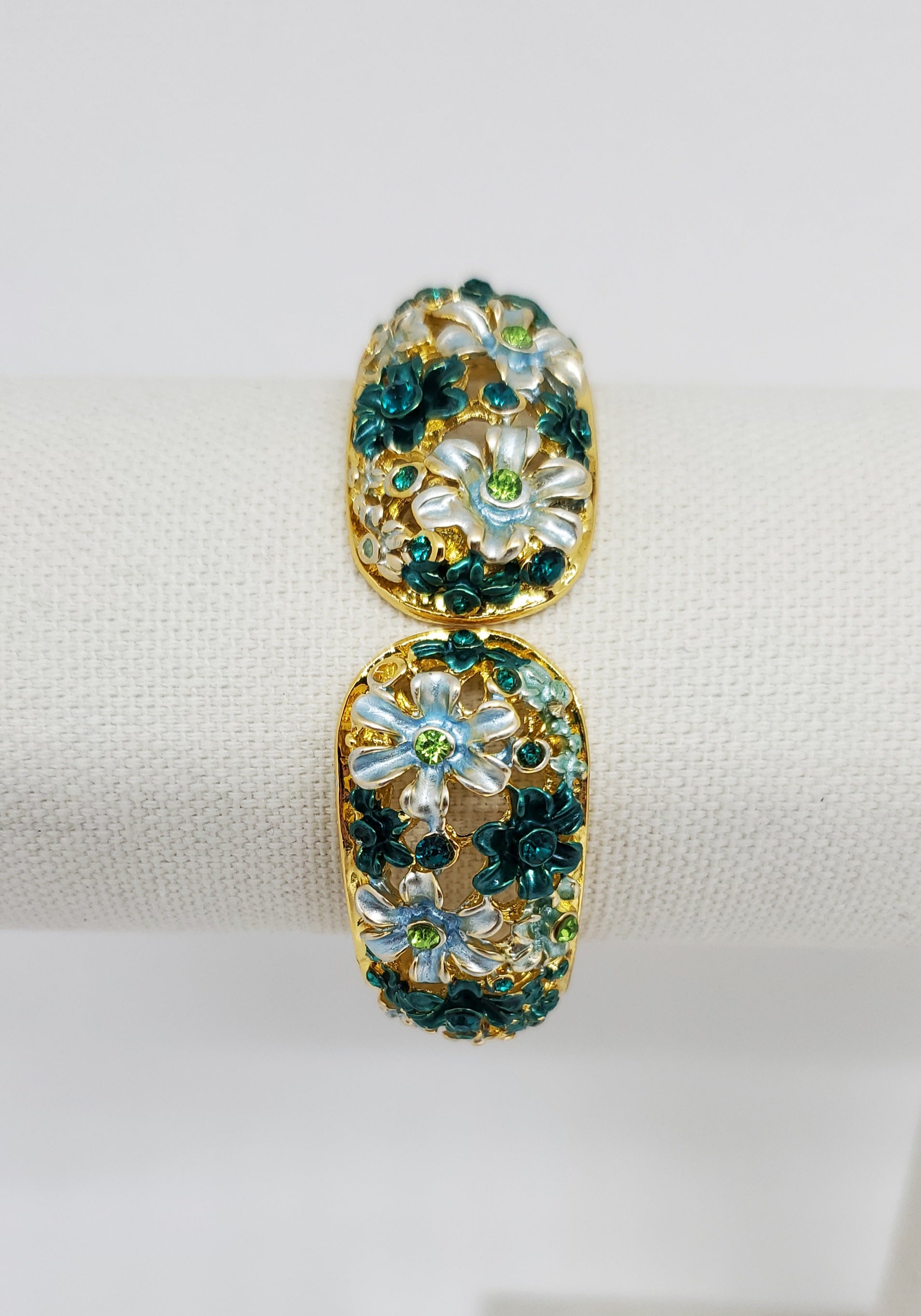 Hand Painted Austrian Crystal Enameled Bracelet