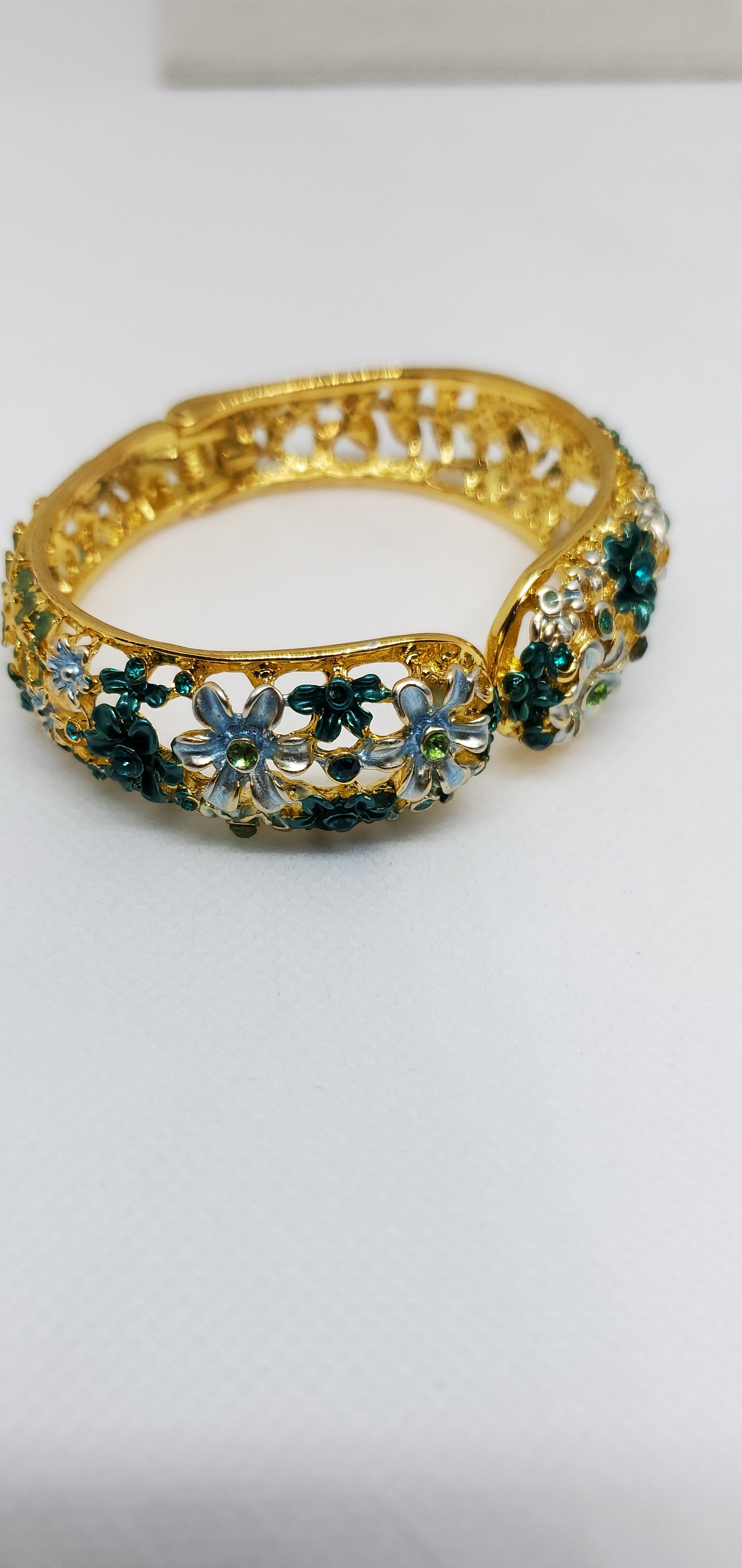 Hand Painted Austrian Crystal Enameled Bracelet