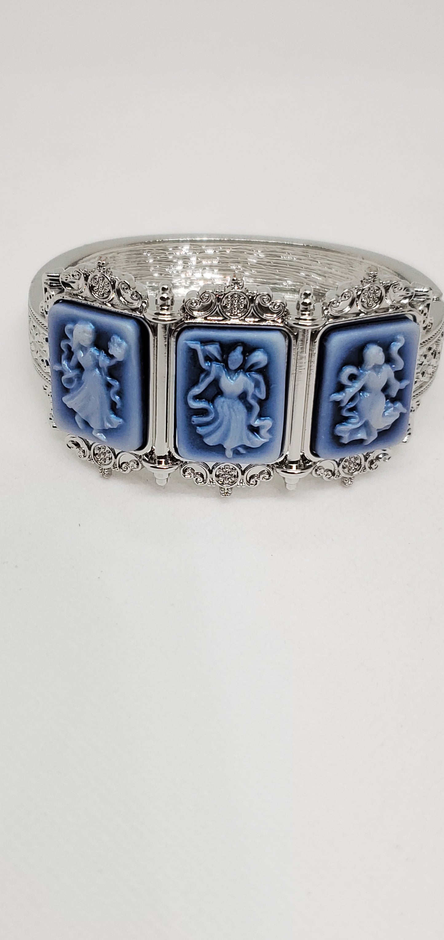 Victorian Cameo Carved Bracelet and Earrings