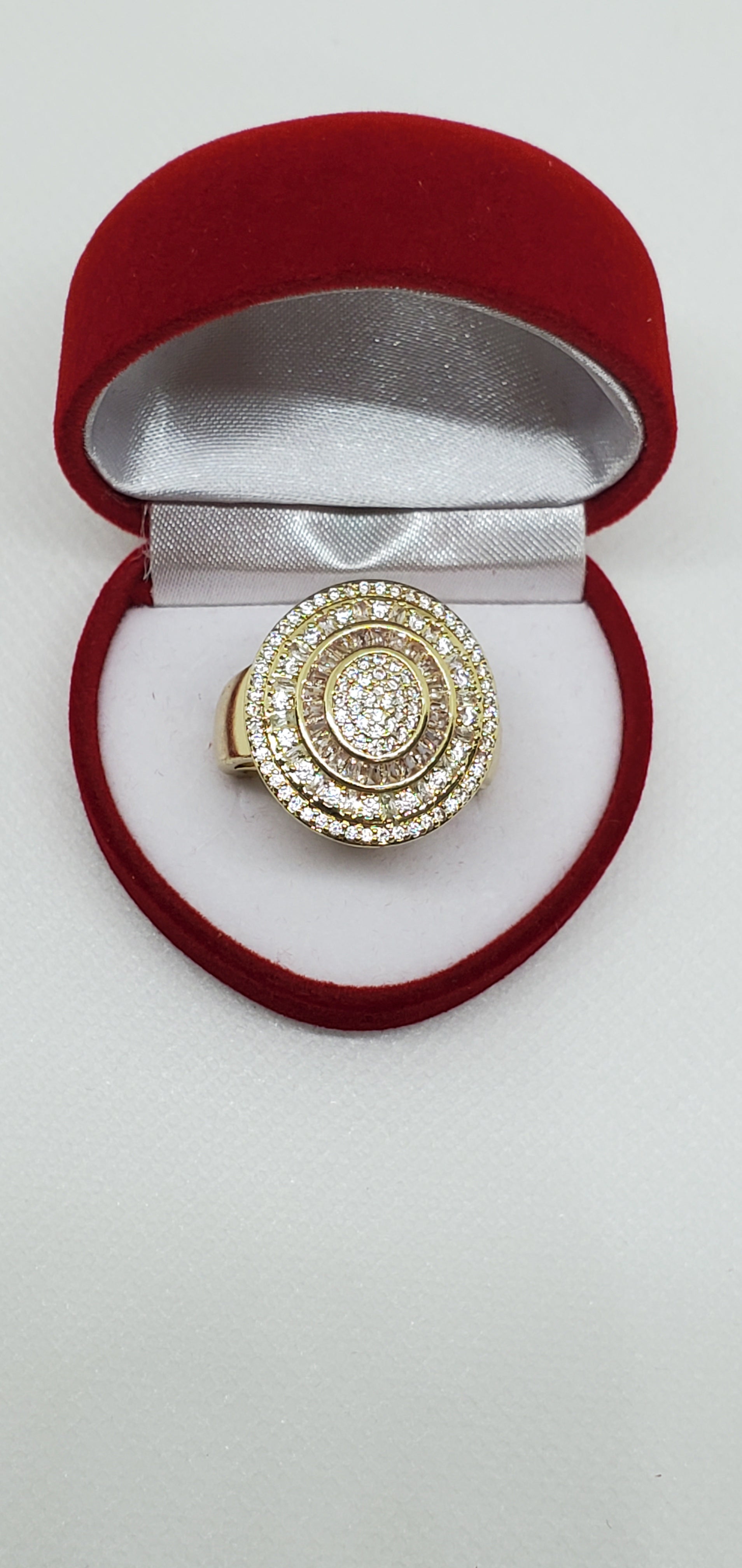 Simulated Diamond Cocktail Ring