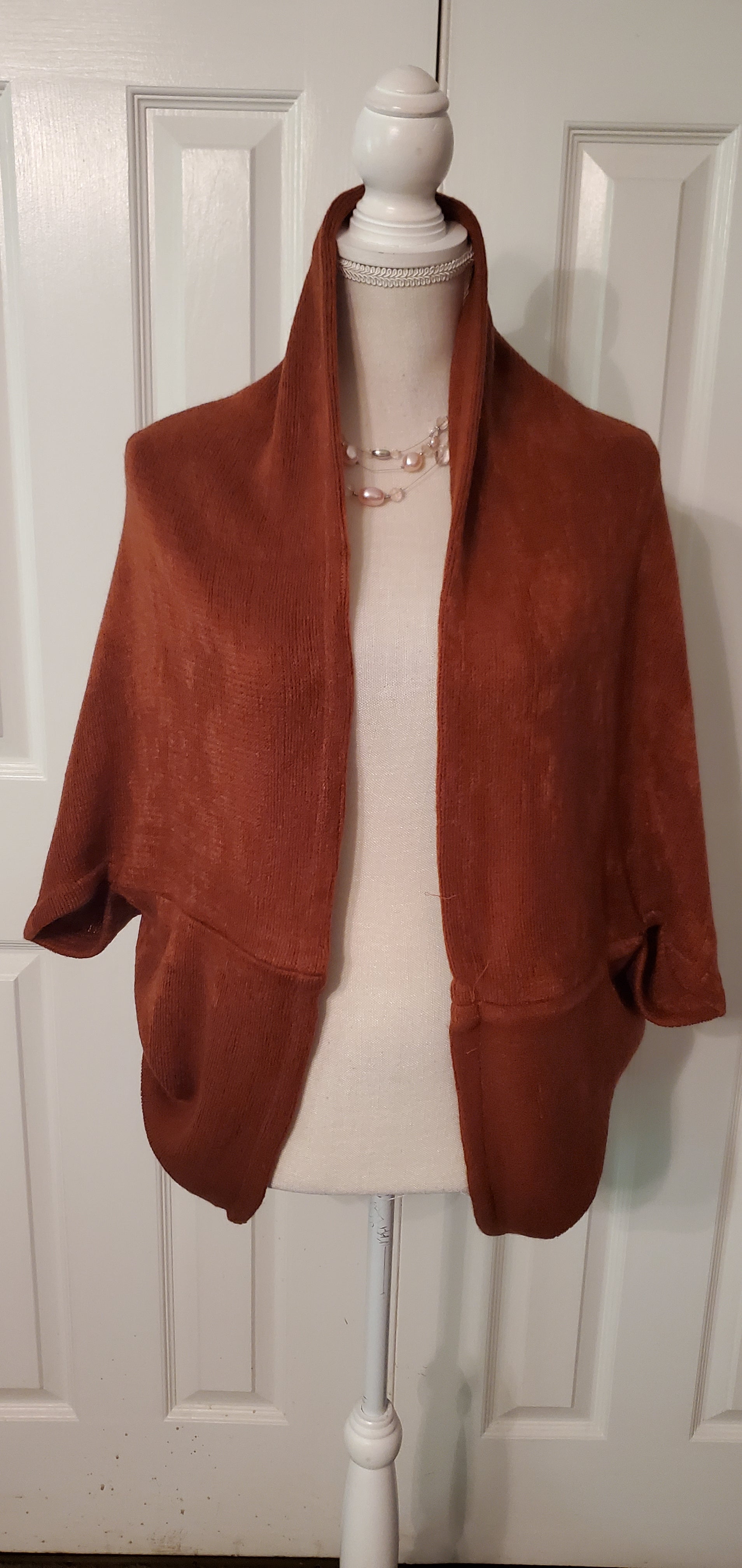 Classic Shrug in Plum or Coffee Color