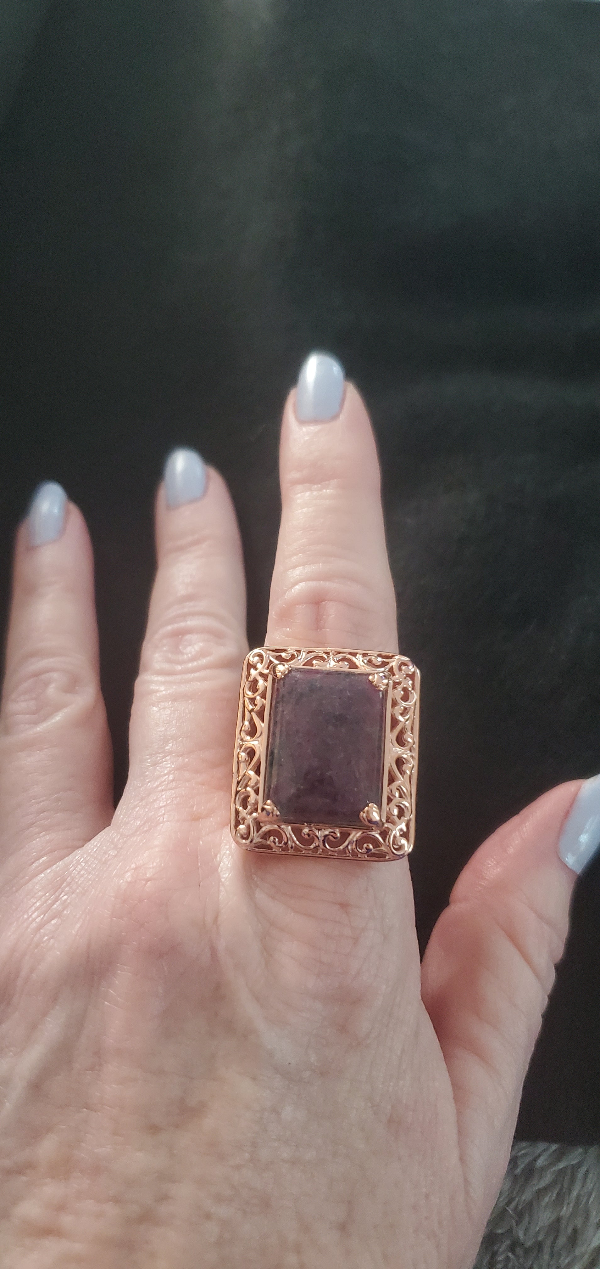 Ruby Grandidierite Matrix Size 7, 8, 9