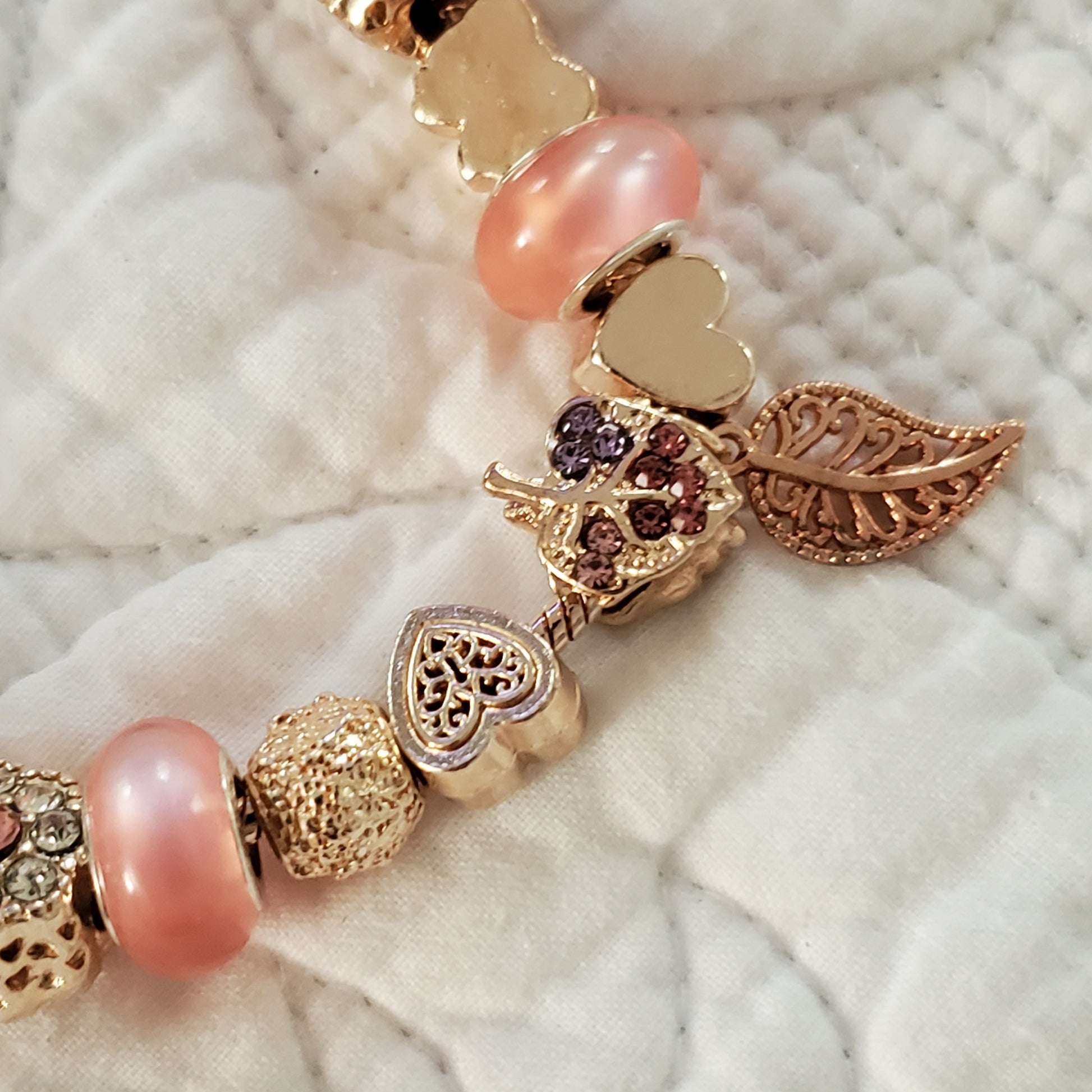 Pretty in Pink Charm Bracelet