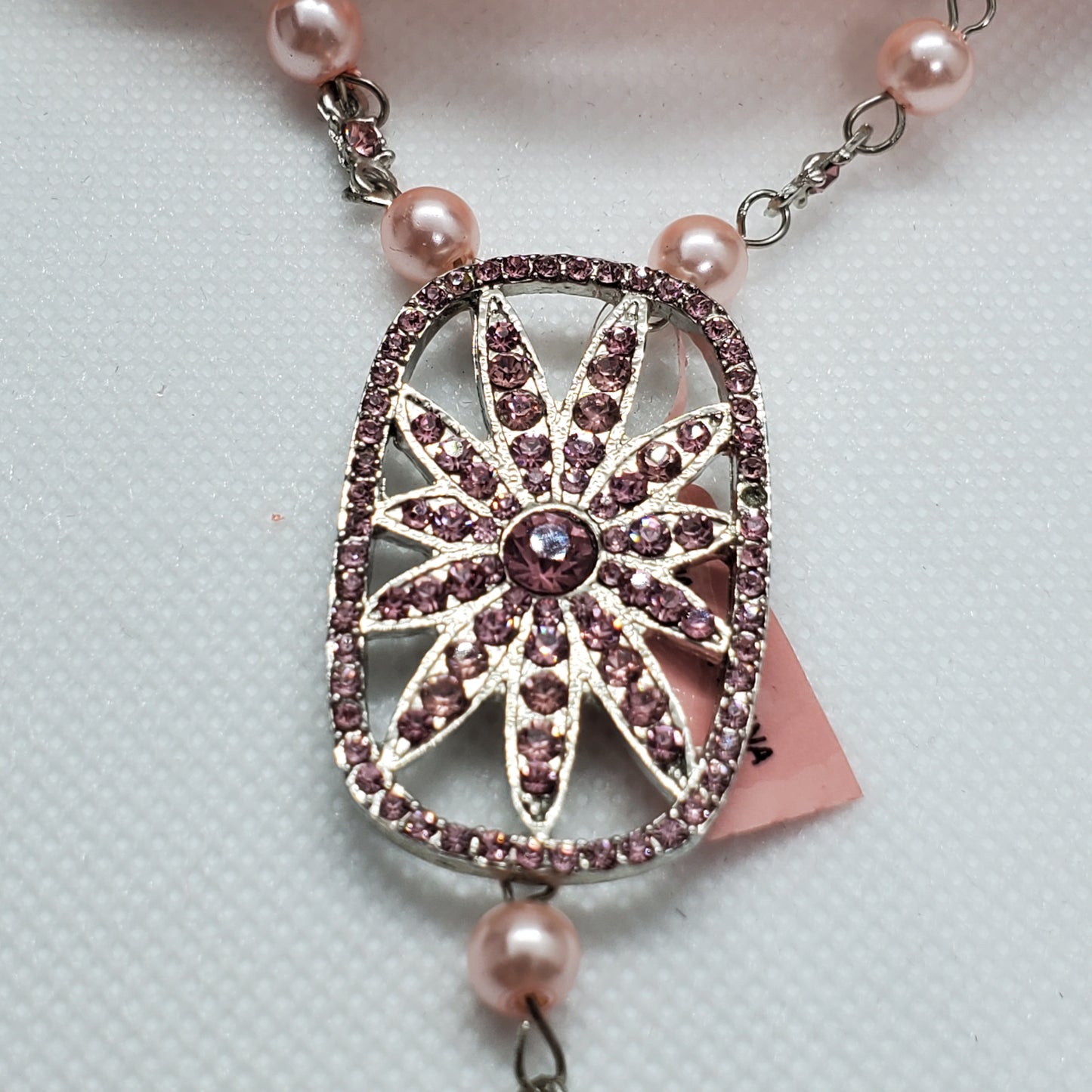 Pink Pearl Embellished Slave Bracelet