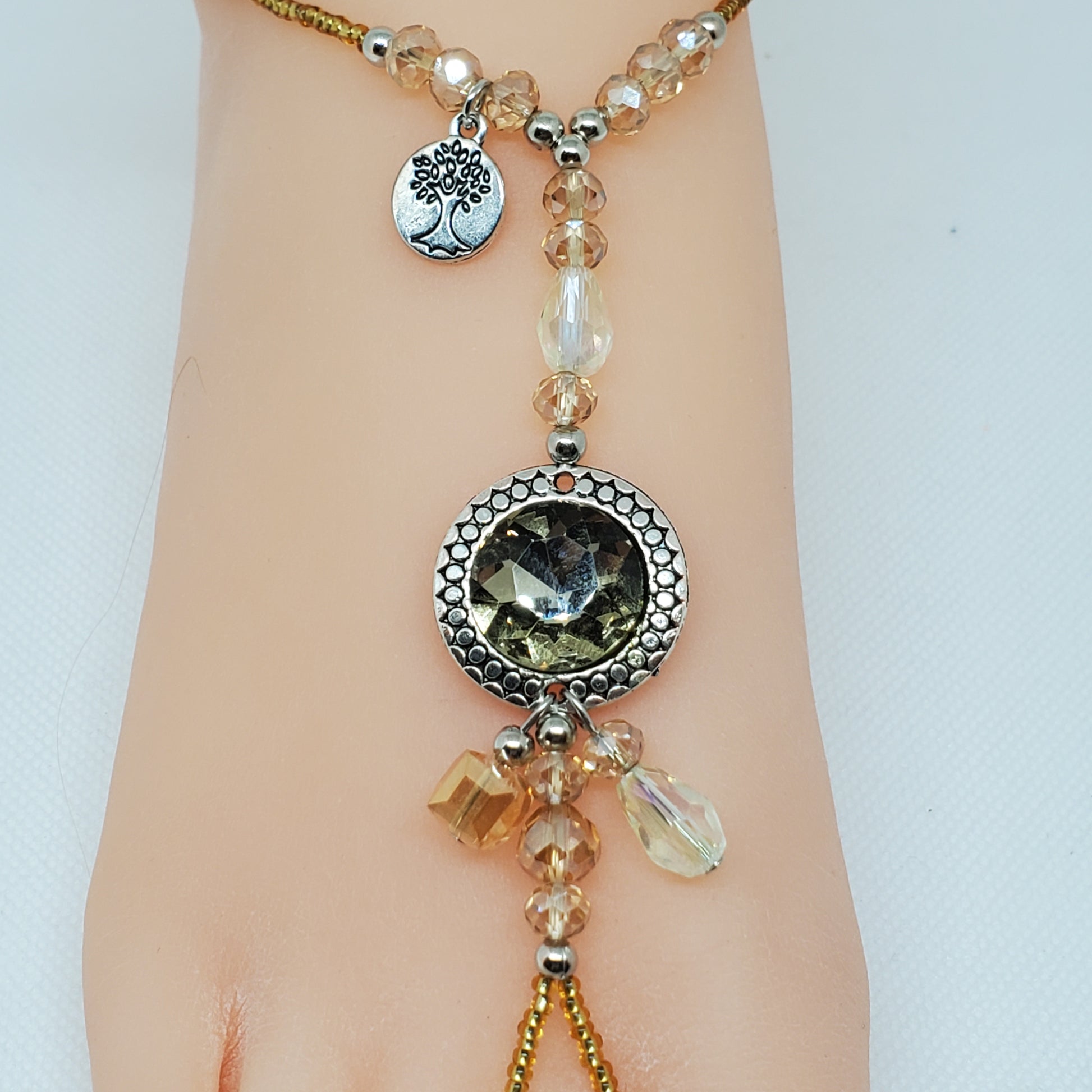 Jeweled Bohemian Ankle Bracelet and Toe Ring