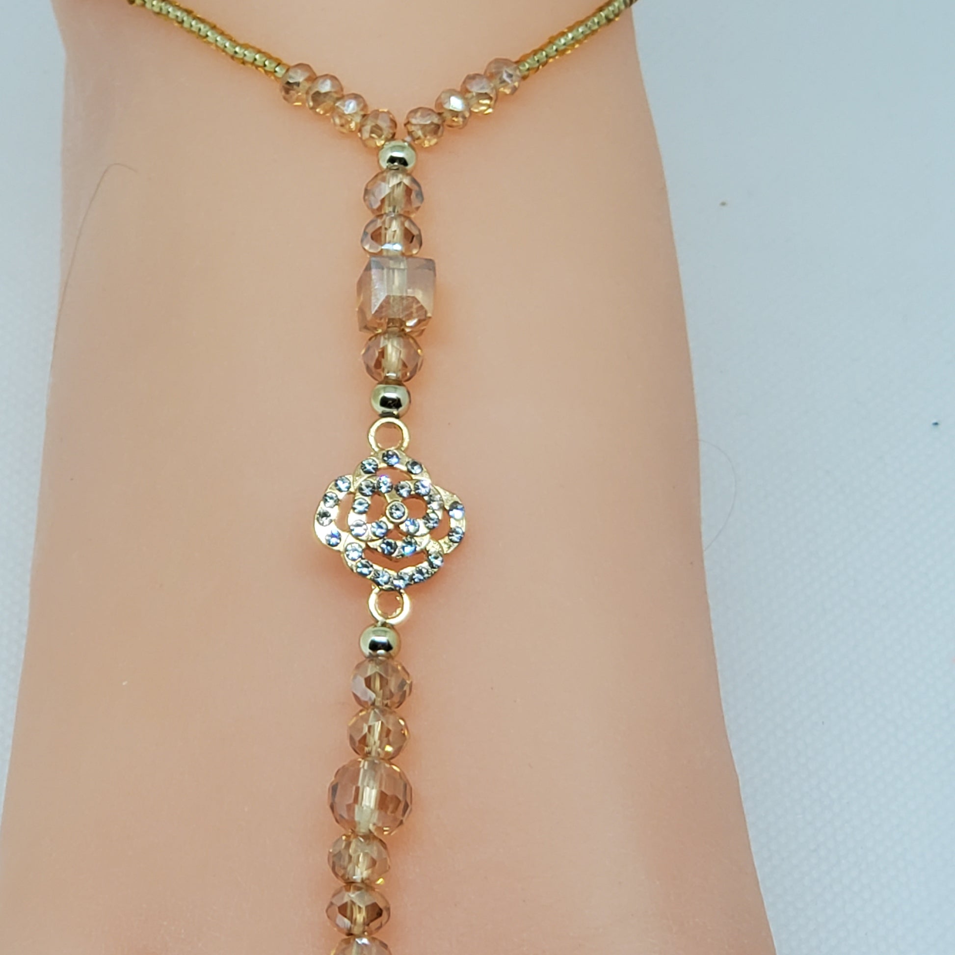 Jeweled Bohemian Ankle Bracelet and Toe Ring