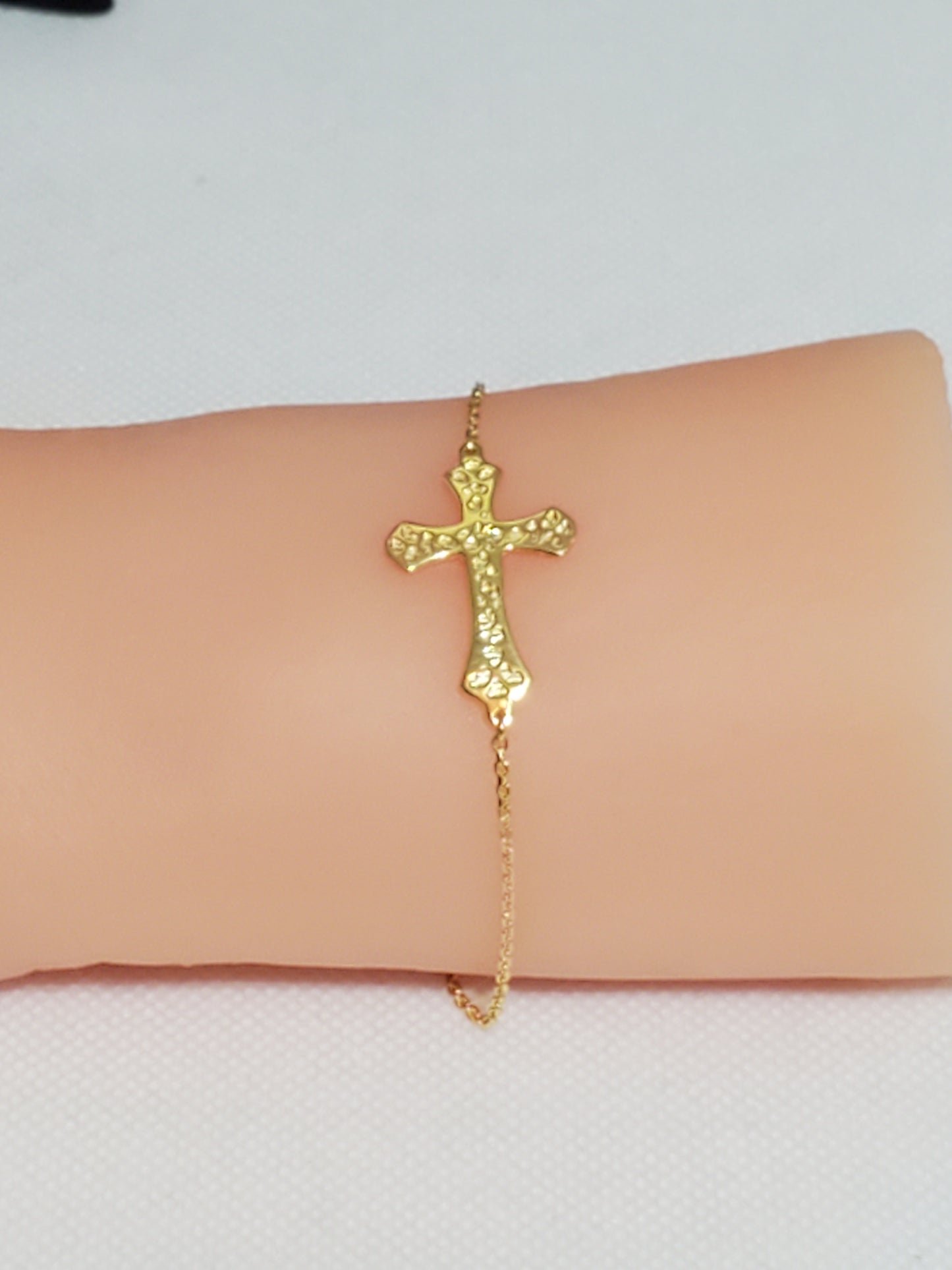 Side Cross Bolo Bracelet