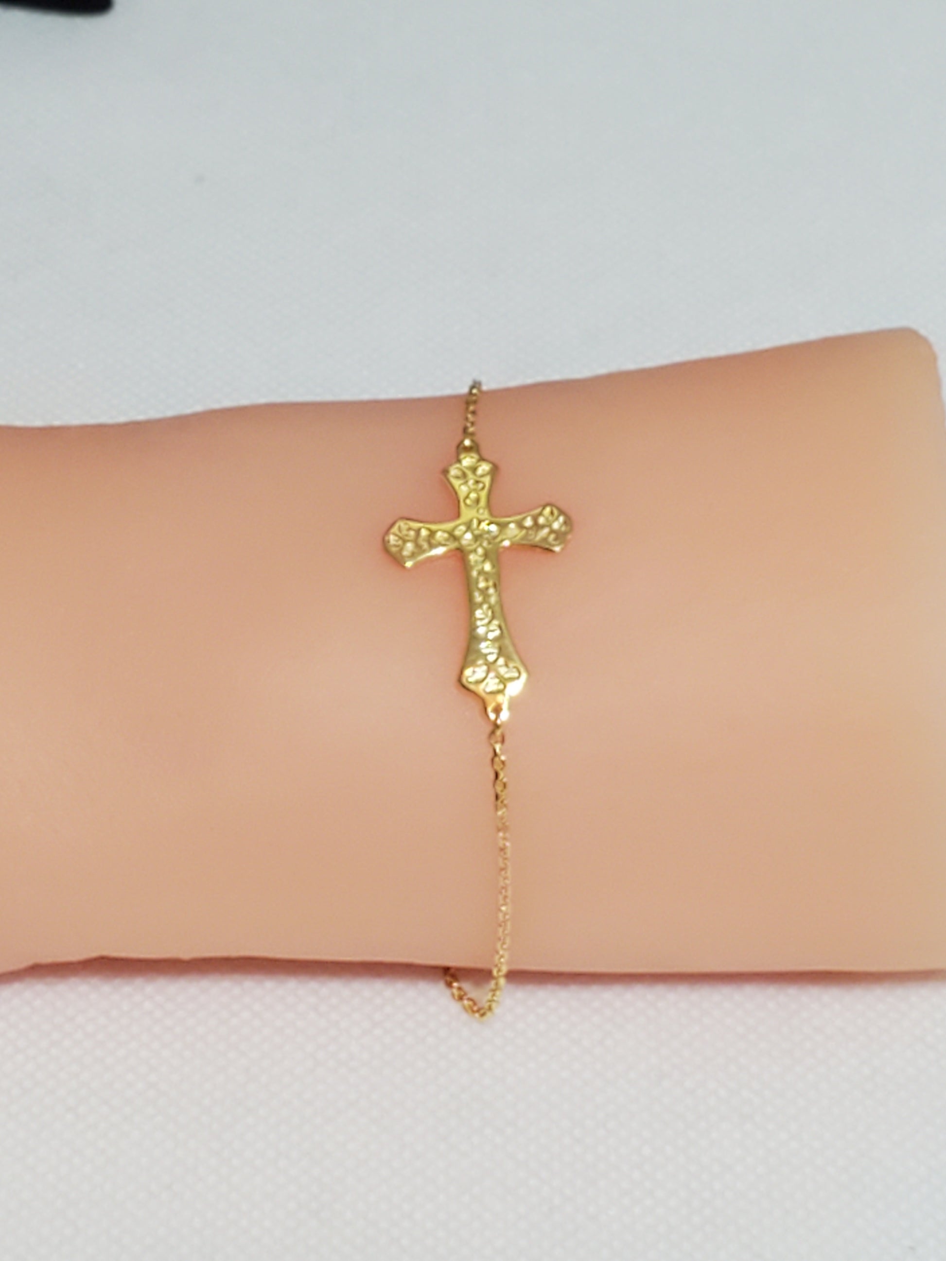 Side Cross Bolo Bracelet