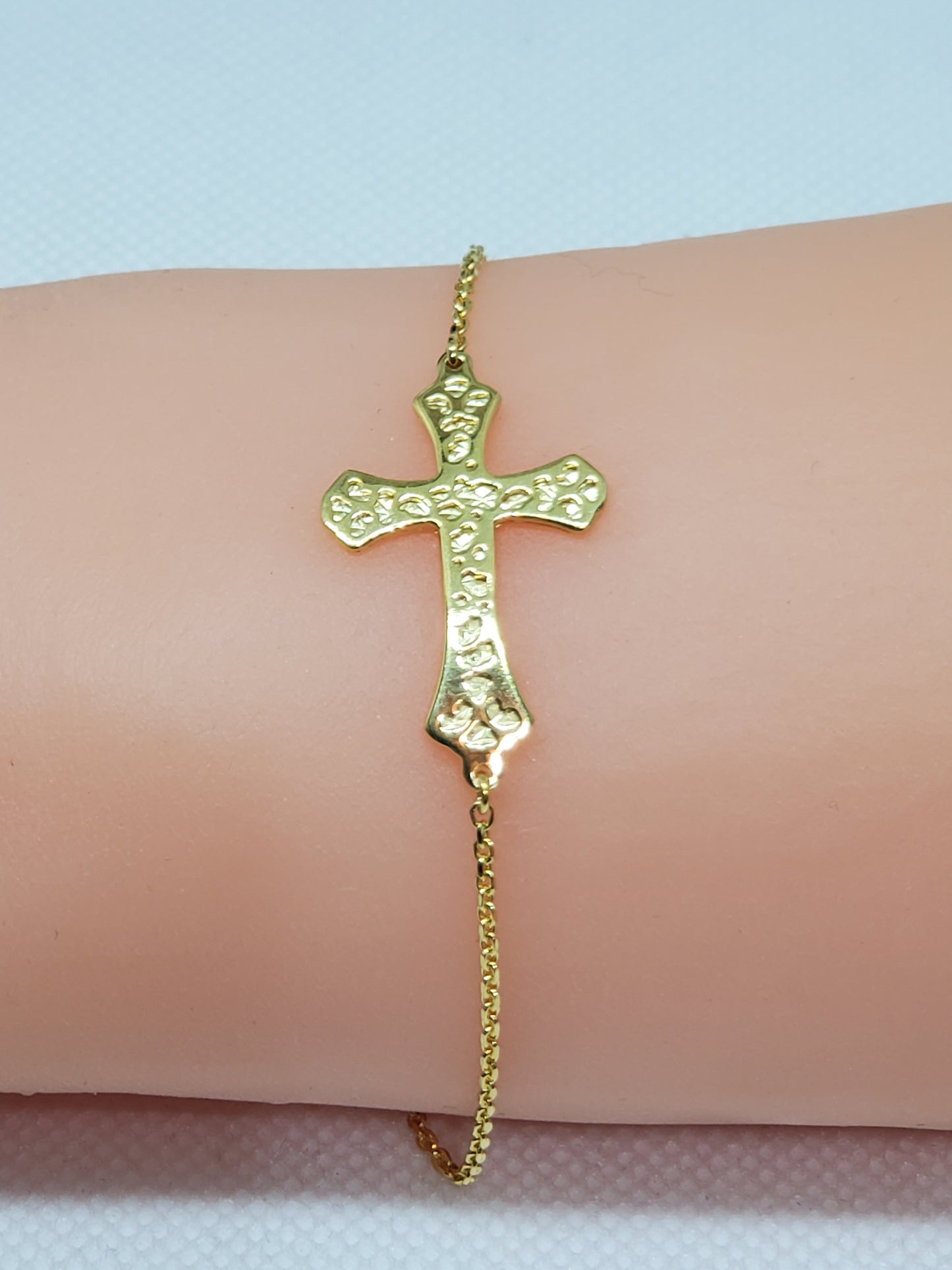 Side Cross Bolo Bracelet