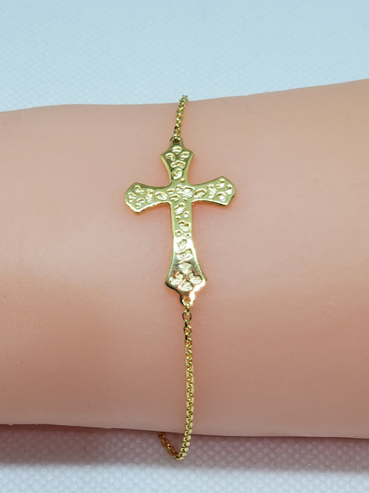 Side Cross Bolo Bracelet