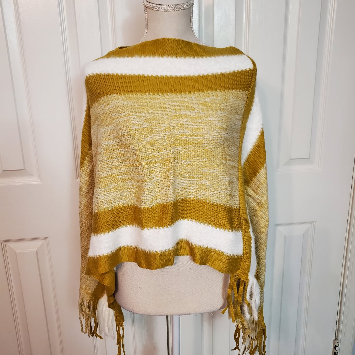 Women's Striped Poncho New