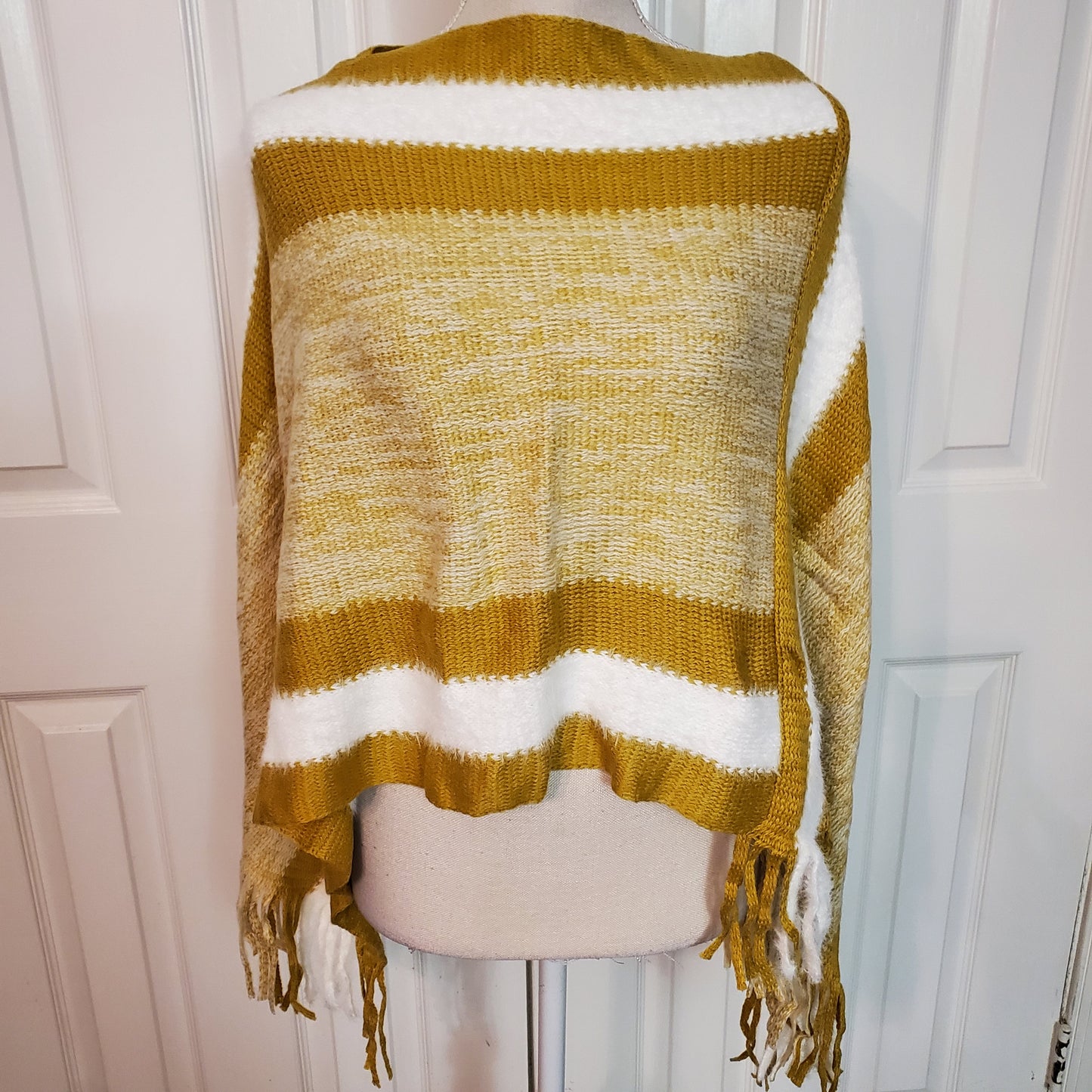Women's Striped Poncho New