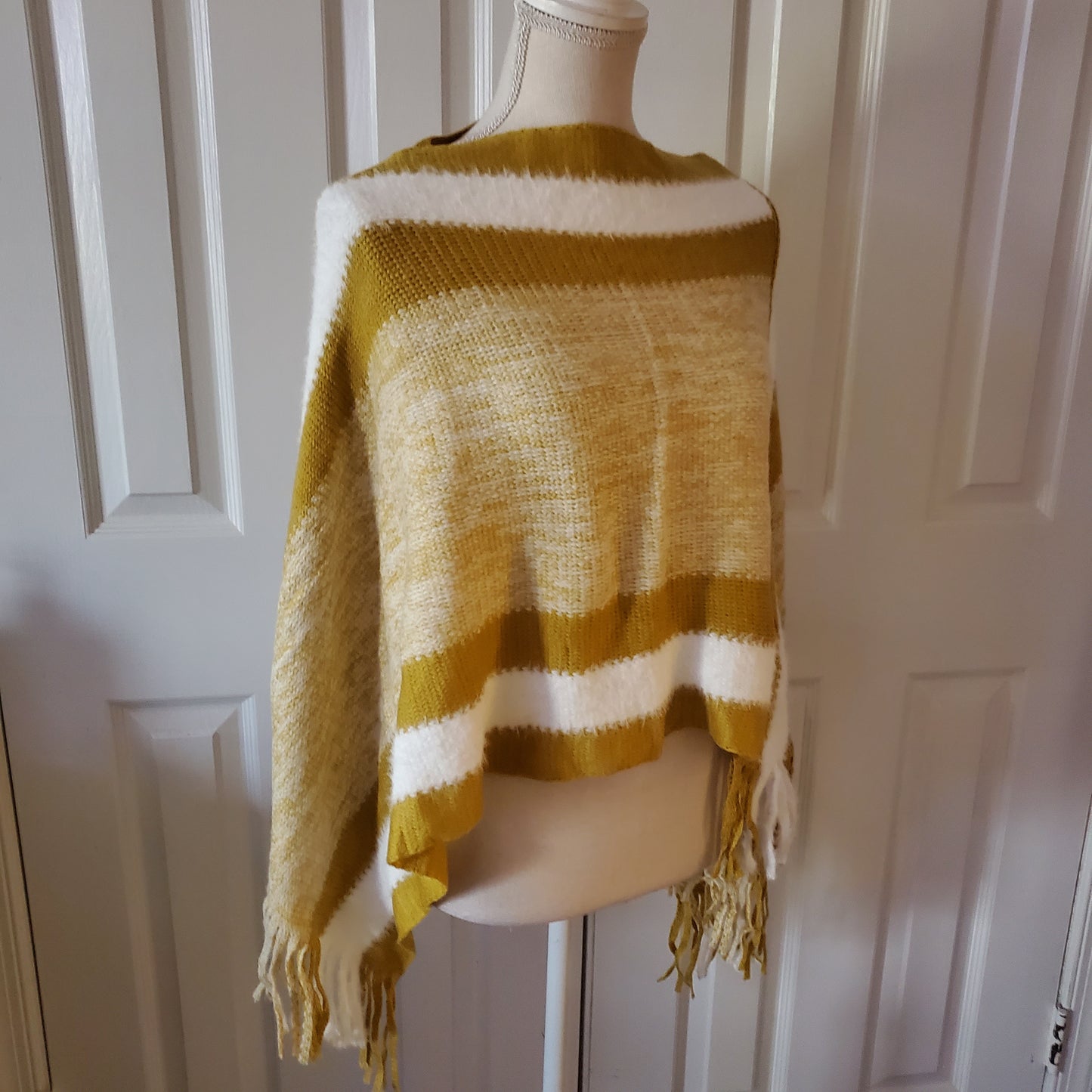 Women's Striped Poncho New