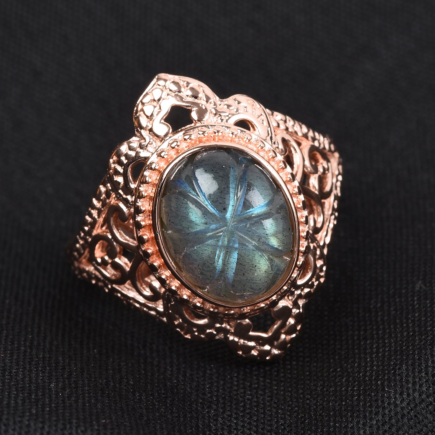 Malagasy Labradorite Ring  (Size 7,  8)