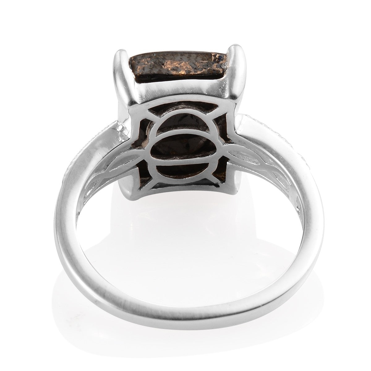 Matrix Silver Shungite Solitaire Ring in Sterling Silver (Size 7.0) 3.35 ctw