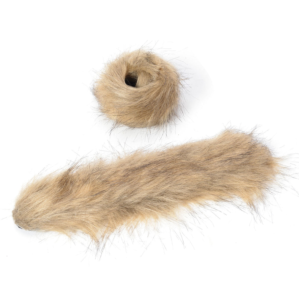 Camel Faux Fur Pom Pom Key Chain, Pair Boot Cuffs and Pair of Matching Slap Bracelets