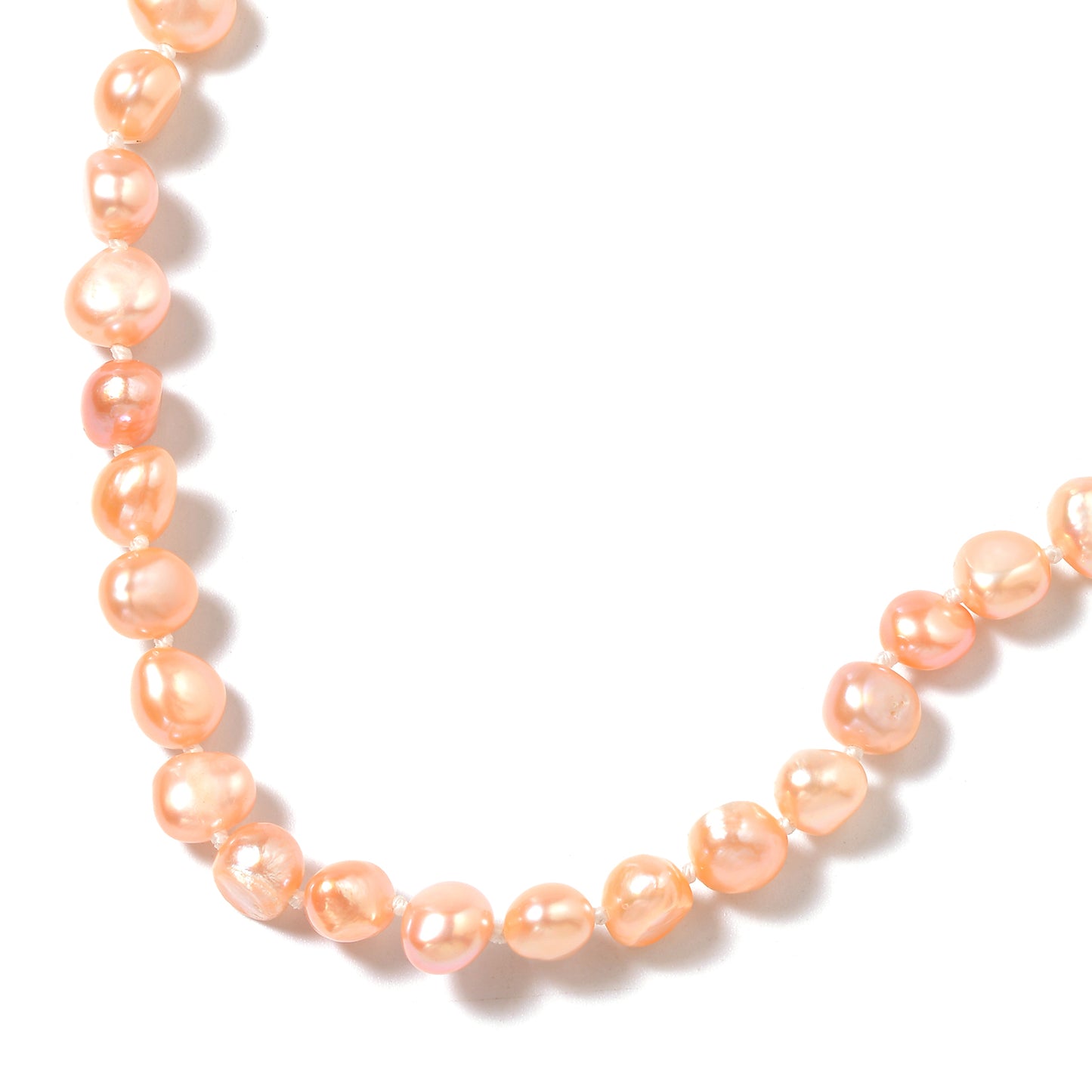Women's Freshwater Peach Bracelet and Necklace