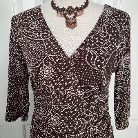 Textured Faux Wrap Dress Size 10P