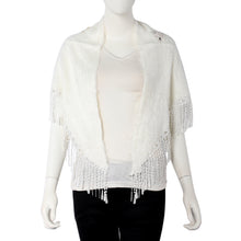 Load image into Gallery viewer, Women&#39;s Stylish White Lightweight Sequin Embellished Shawl
