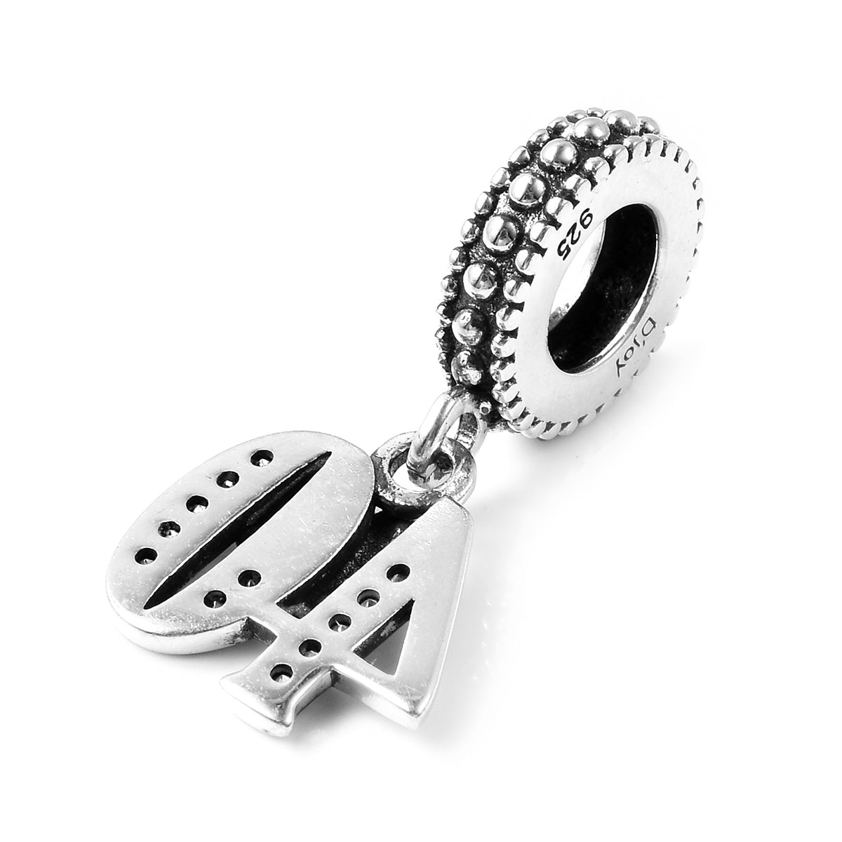 Lucky 40th Birthday Simulated Diamond Charm