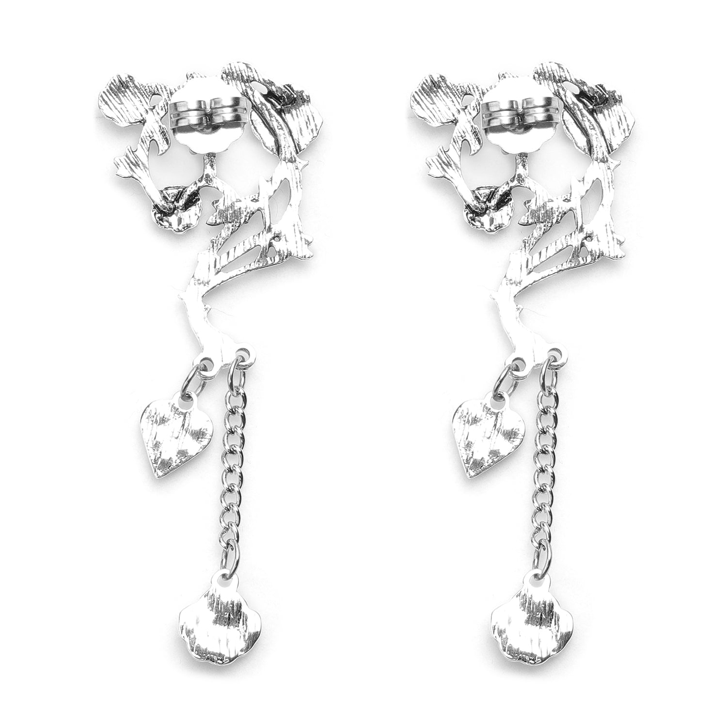 Women's Beautiful Red and White Austrian Crystal Earrings