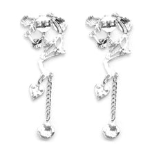 Load image into Gallery viewer, Women&#39;s Beautiful Red and White Austrian Crystal Earrings
