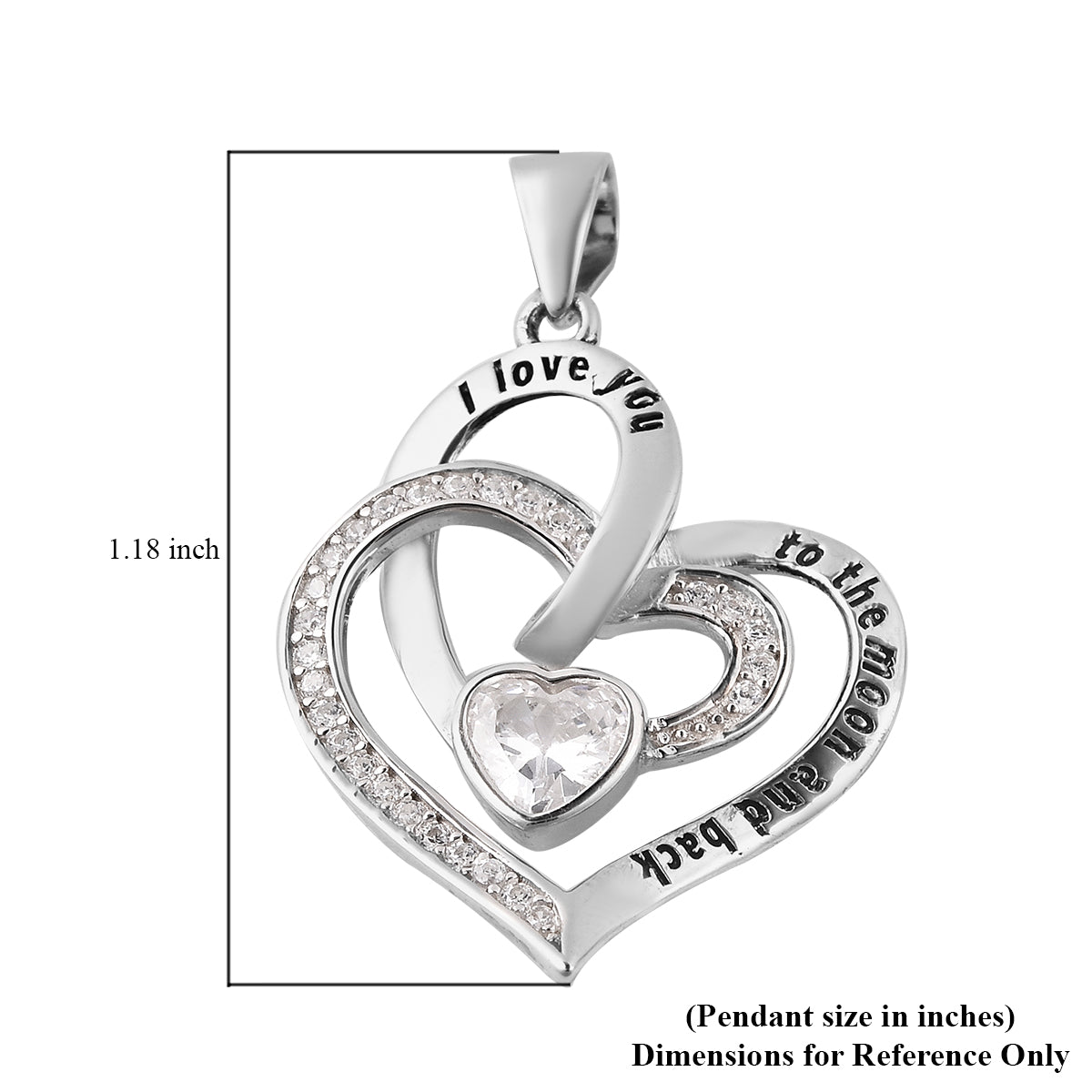 To My Beautiful Wife Gift Box with Diamond Heart Pendant