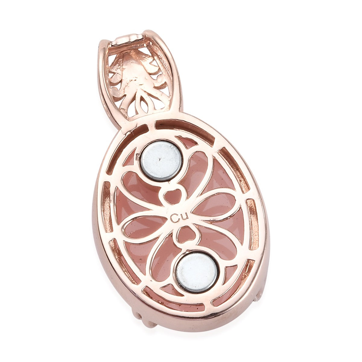 Beautiful Enhanced Pink Chalcedony Solitaire Pendant