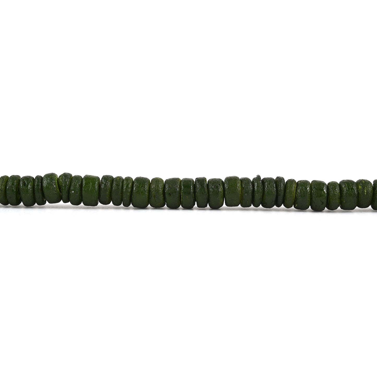 Olive Green Coconut Shell Coco Puckalet Necklace