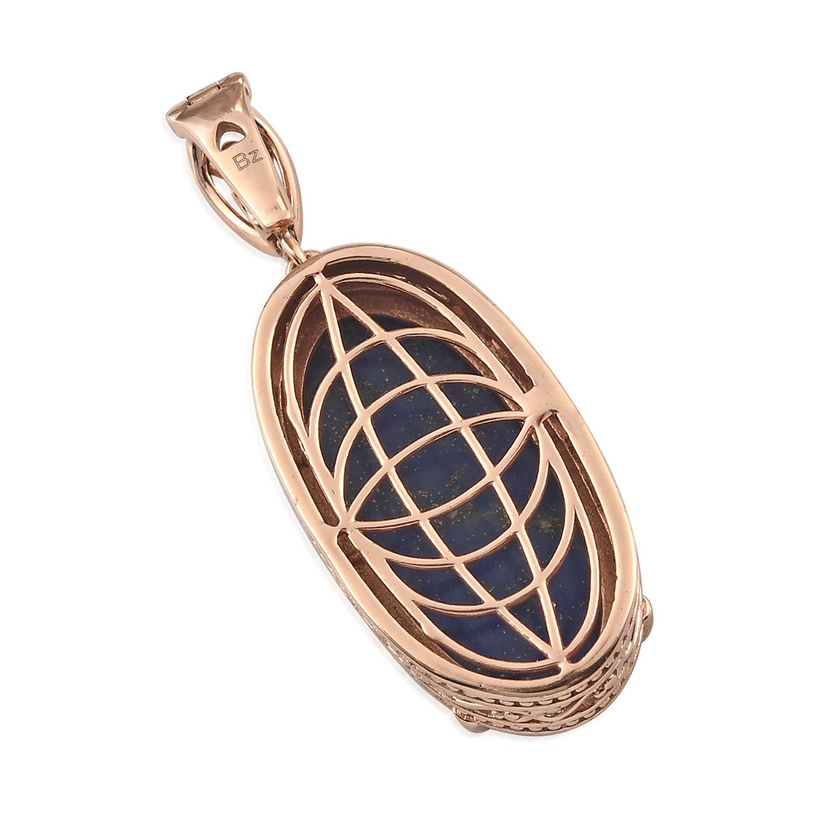Lapis Lazuli Bronze and Ion Plated Solitaire Pendant