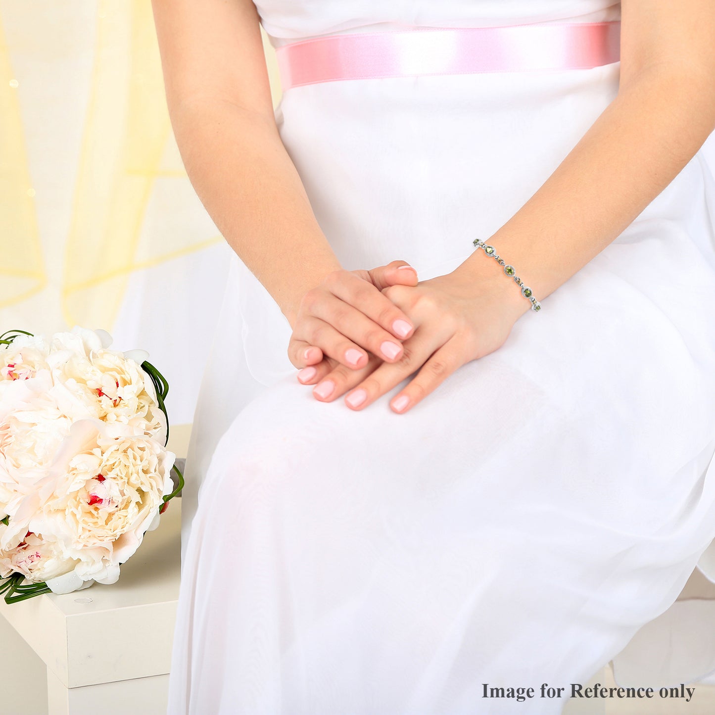Yellow Rhodium Karis Peridot Bolo Bracelet