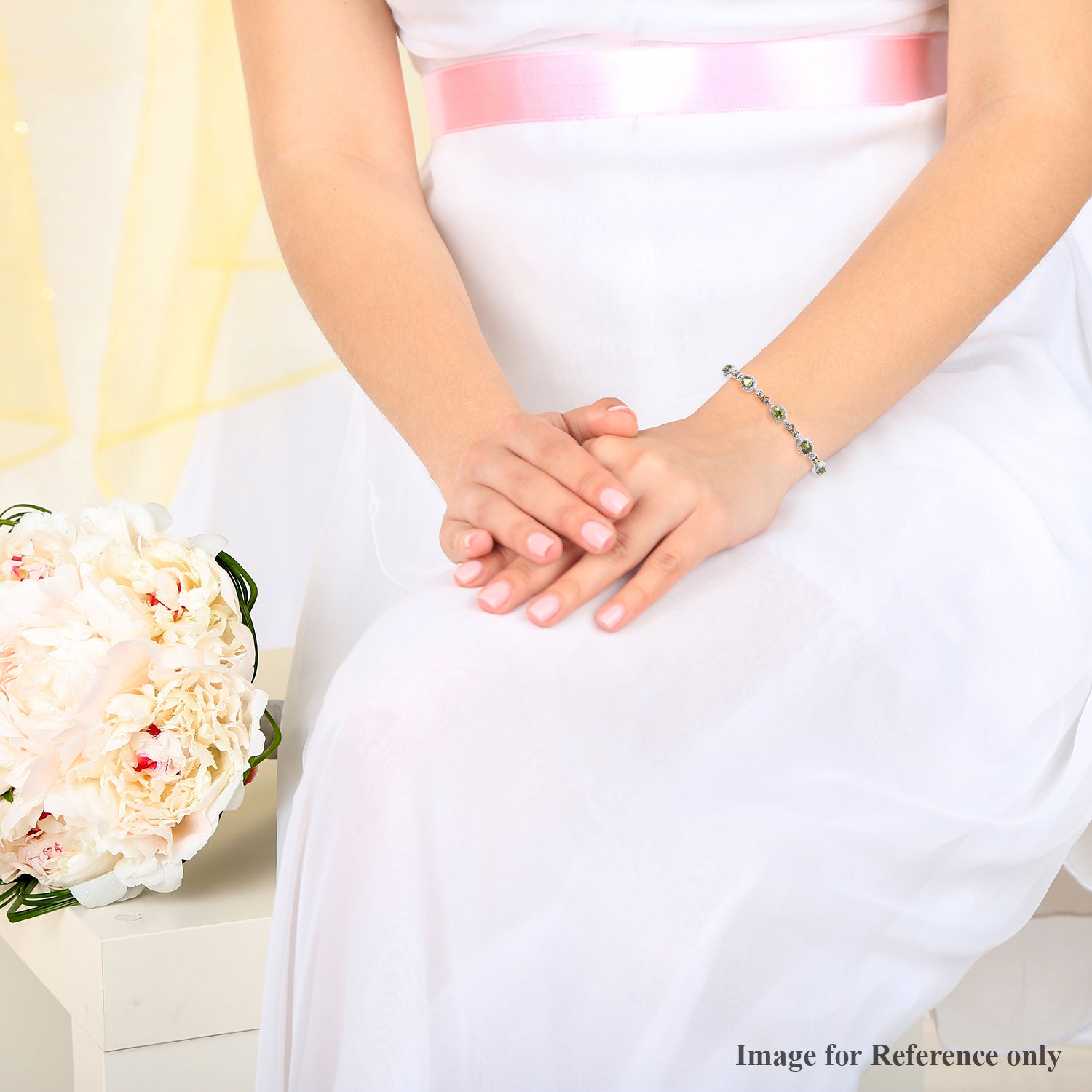 Yellow Rhodium Karis Peridot Bolo Bracelet