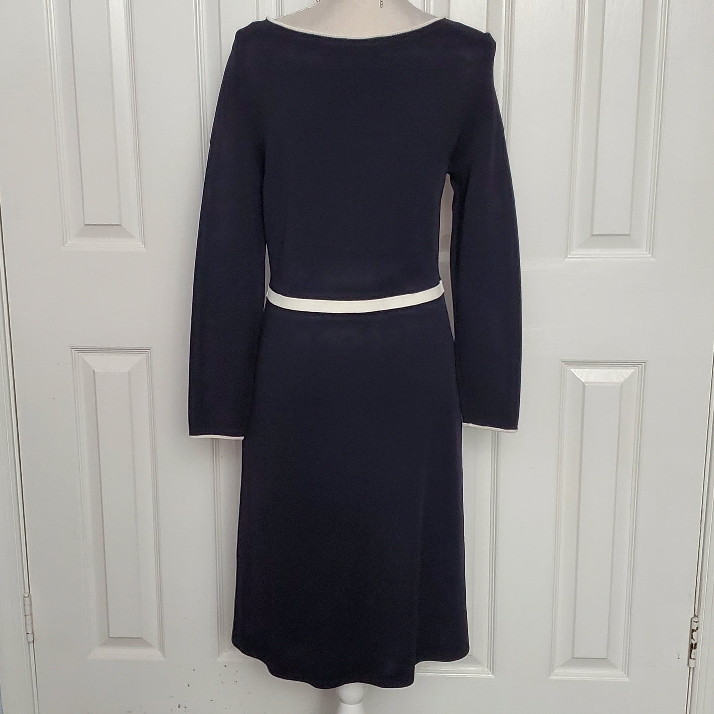 Talbots Petite Long Sleeve Navy Dress Size Small