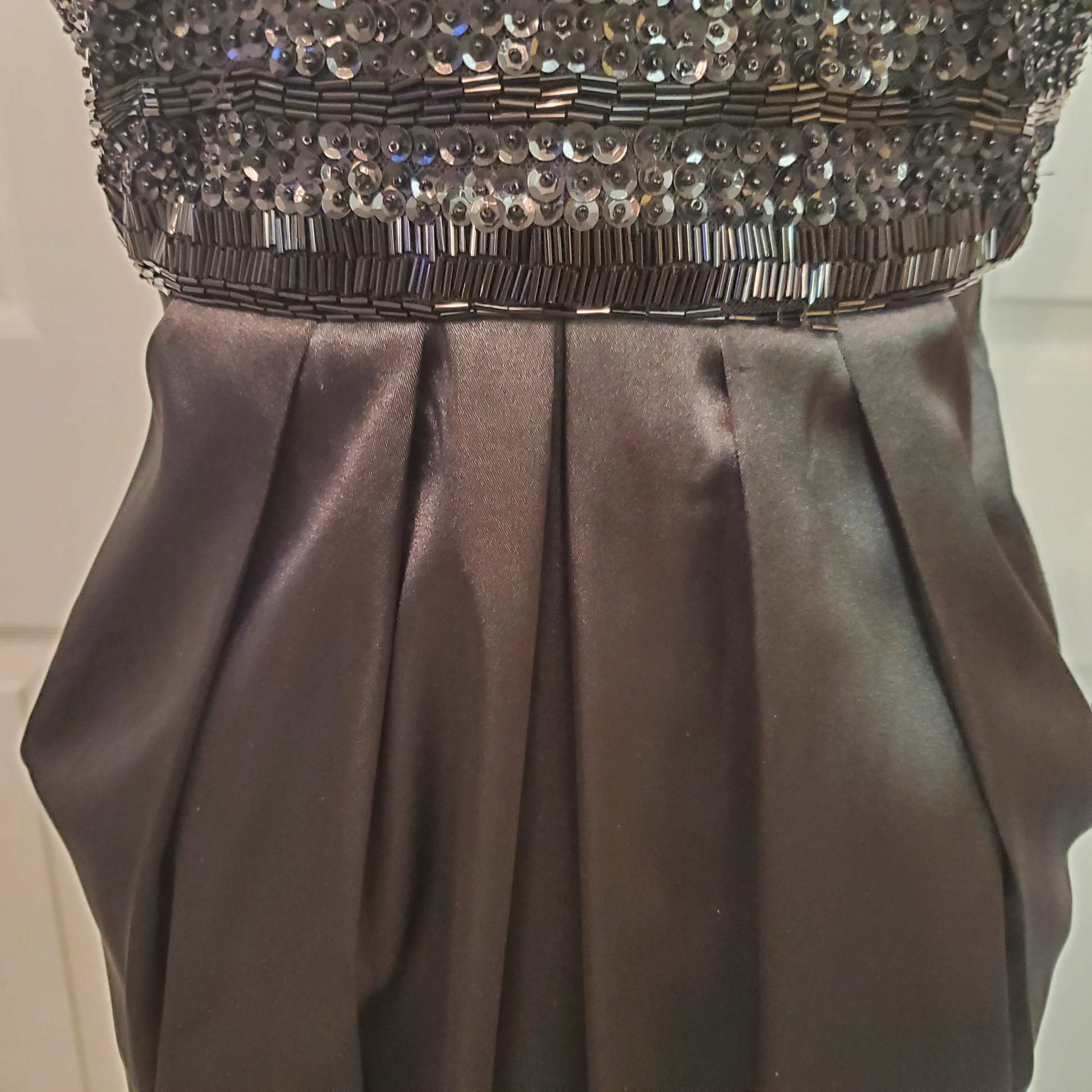 Satin Beaded Waist with Pleated Skirt Size 5/6