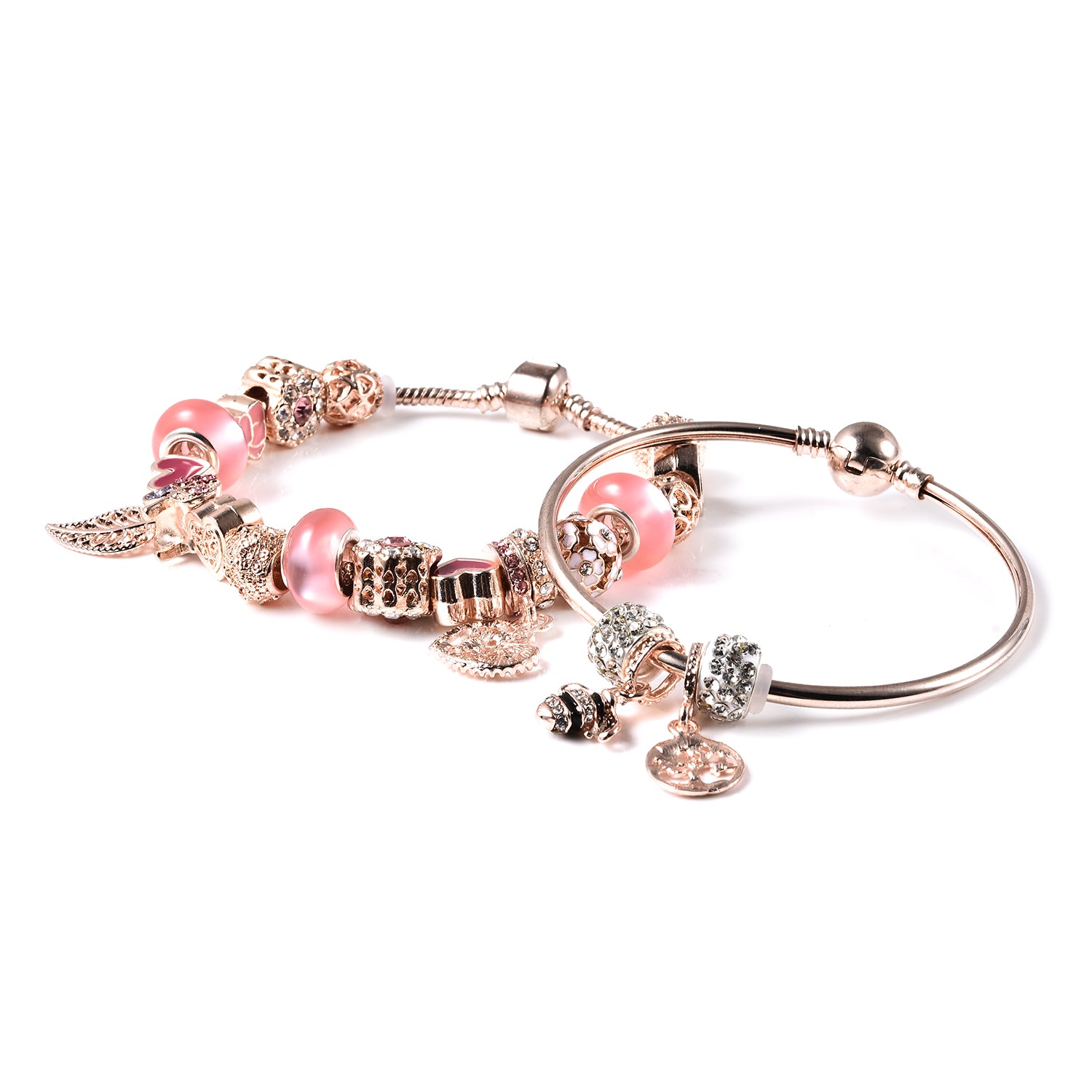 Multi Color Resin Enameled Charm Bracelet and Bangle