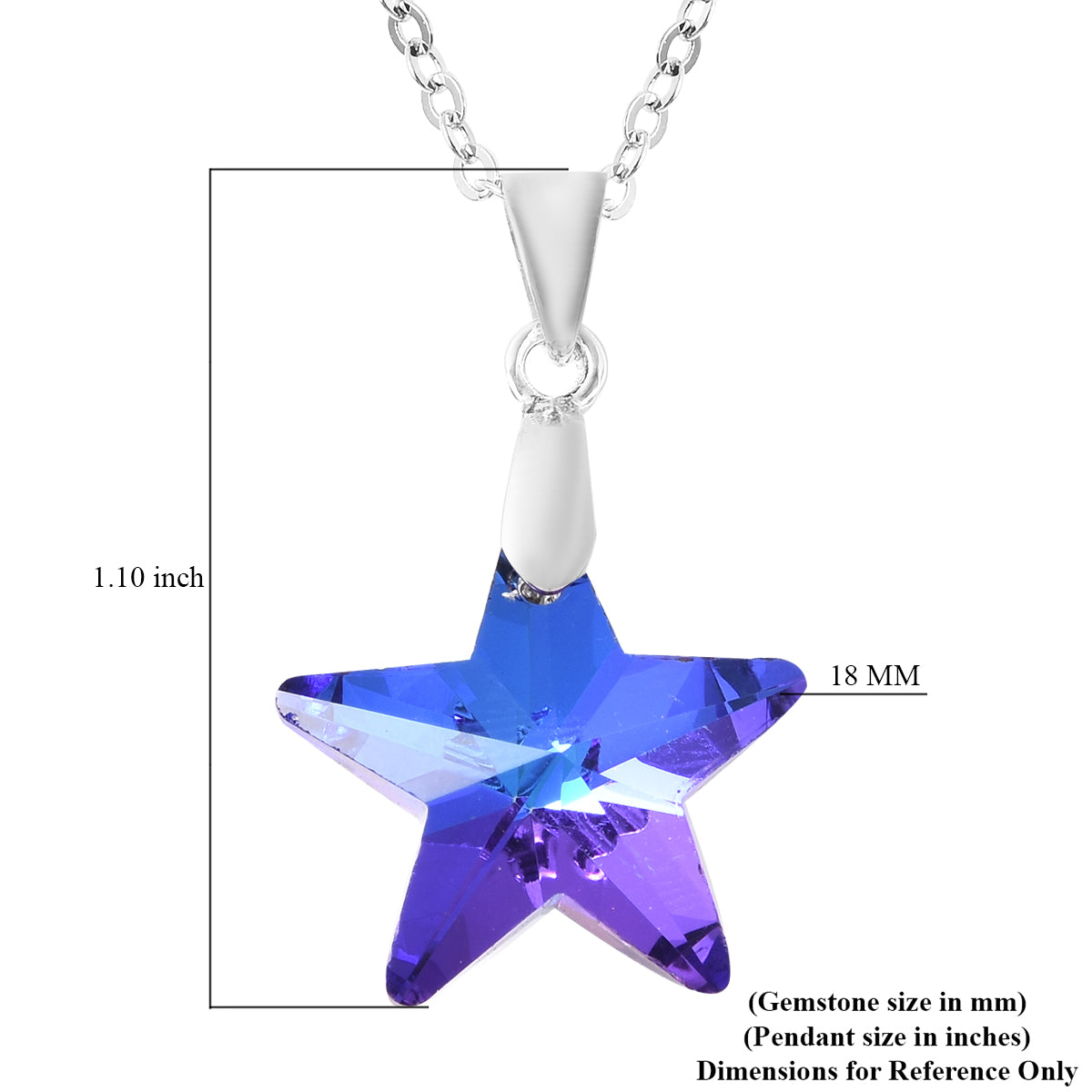 I Love You More Gift Box with Blue Mystic Star Necklace