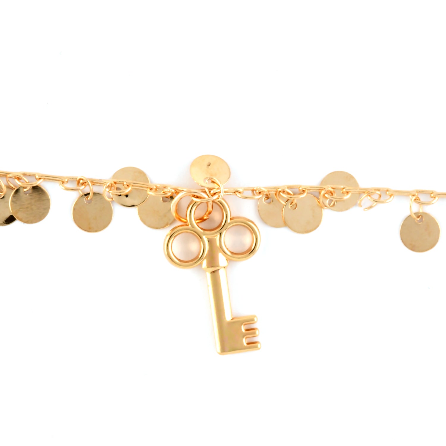 Set of 2 Shell Pearl Galilea Rose Quartz Charm Anklet