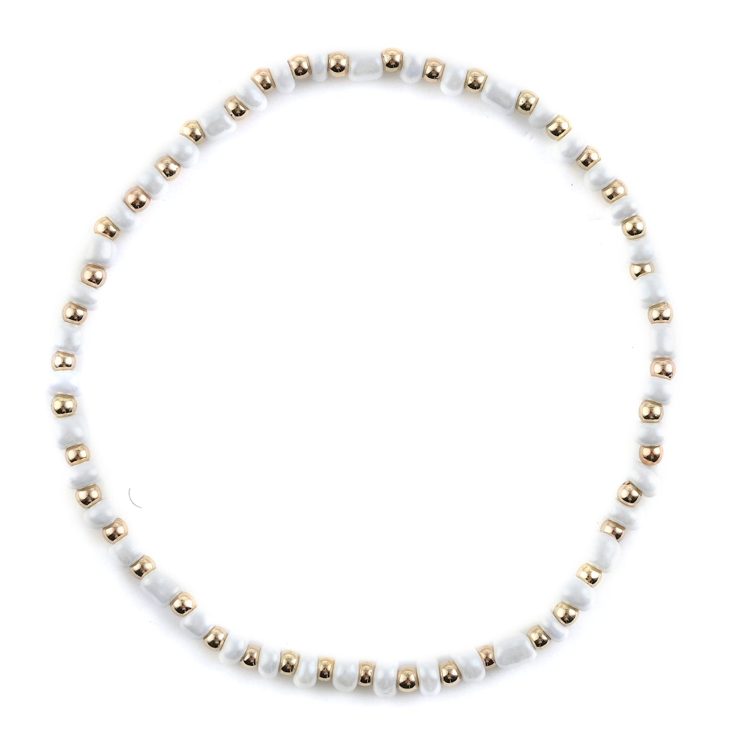 4 Set White Glass Austrian Crystal Charms Anklet