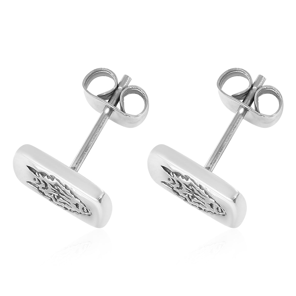 Wolf Card Dog Tag Earrings and Pendant Necklace