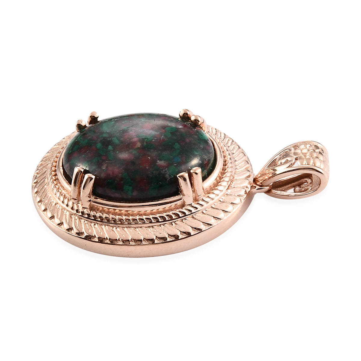 Pendant, Matrix Thulite Malachite Halo Sells for $89 on Ebay!