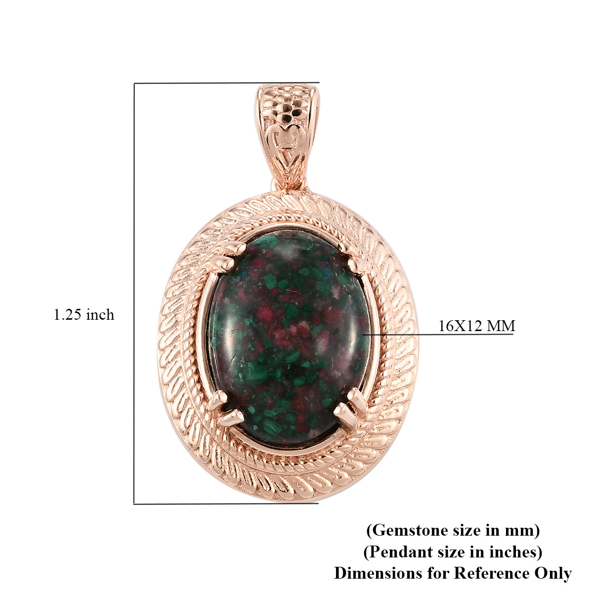 Pendant, Matrix Thulite Malachite Halo Sells for $89 on Ebay!