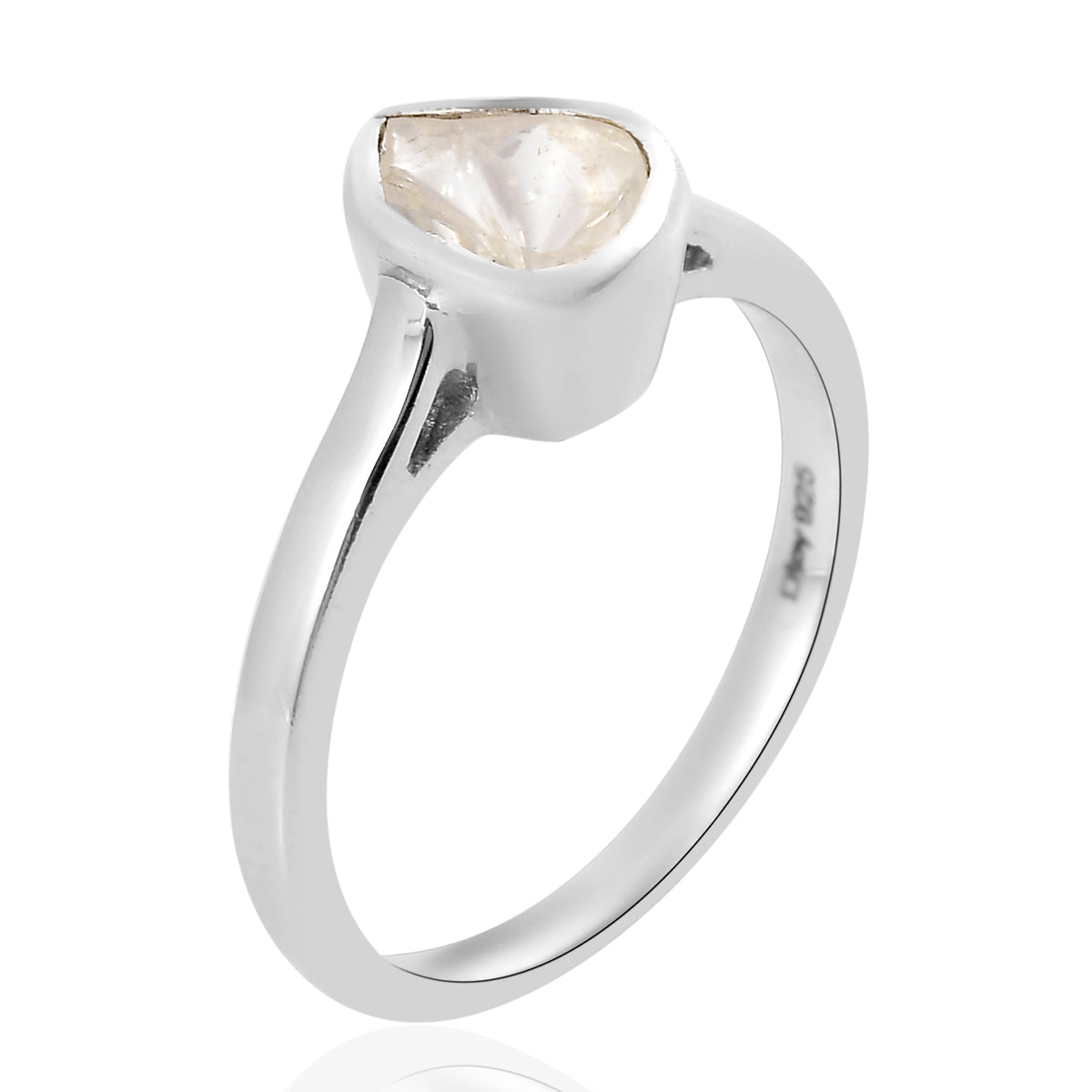 Stylish Artisan Crafted Polki Diamond Solitaire Ring Size 8