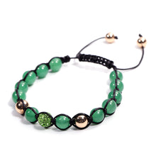Load image into Gallery viewer, Green Aventurine, Green Austrian Crystal Shamballa Beads Bracelet
