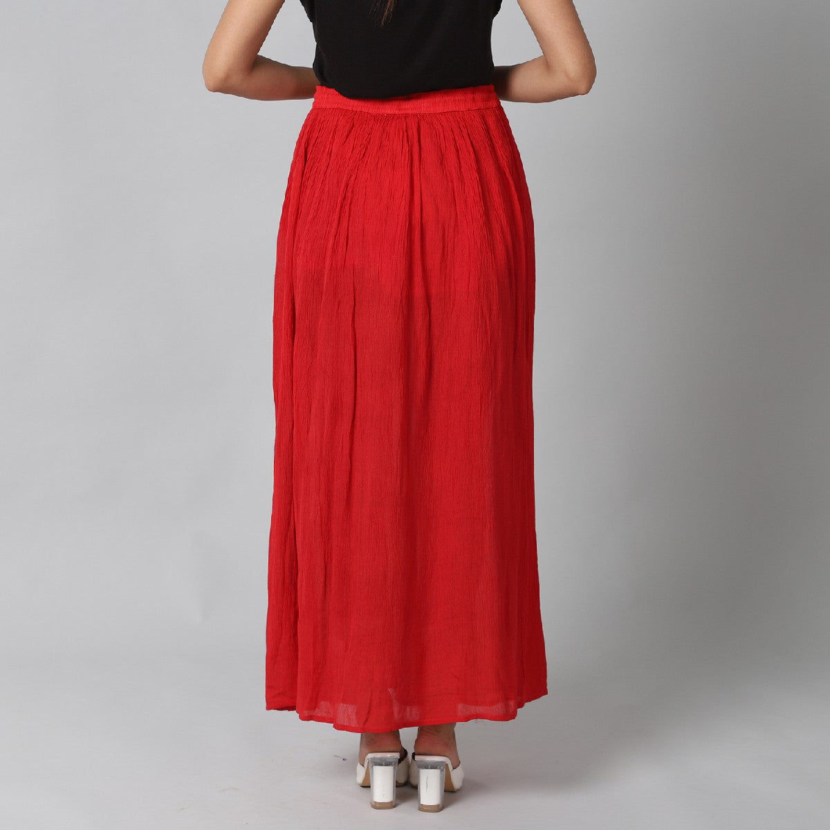 Red 2-Way Solid Skirt Dress (One Size Fits Most)