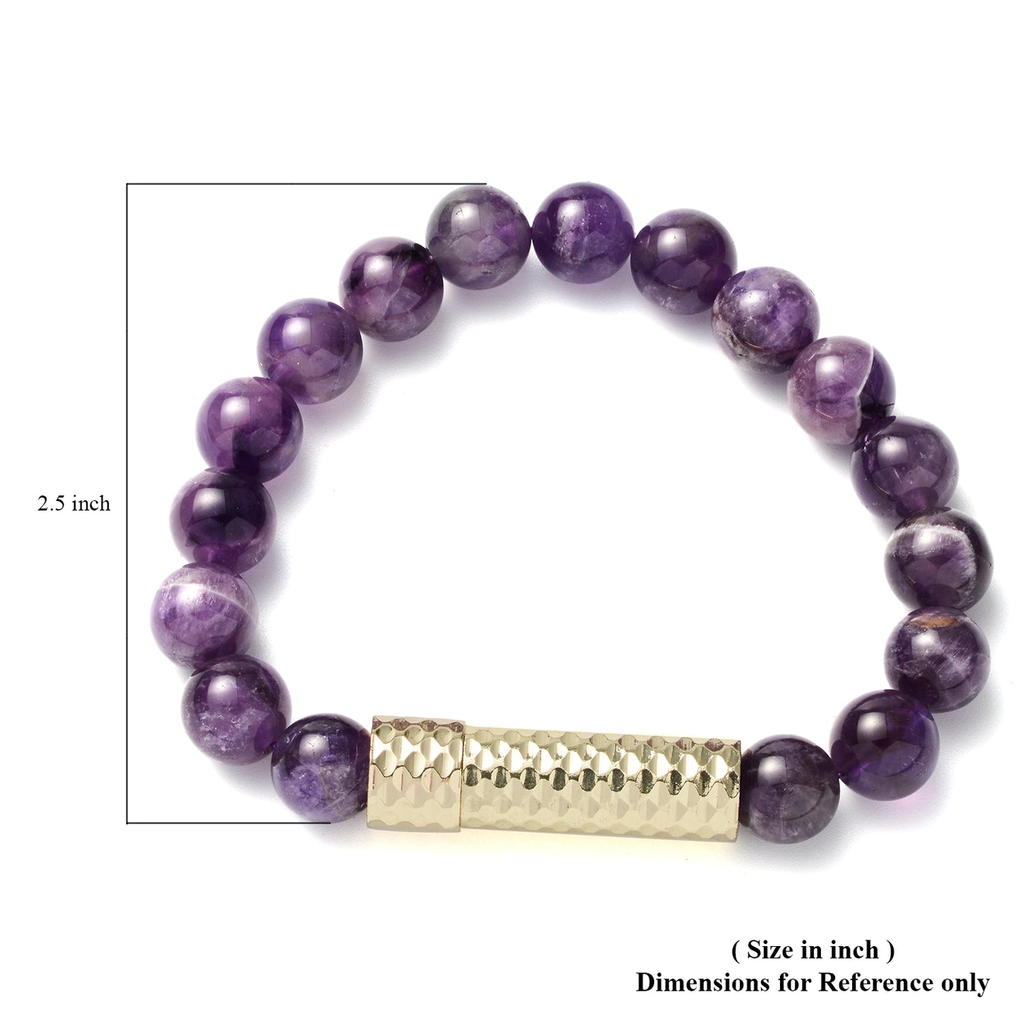 Women's Amethyst 9-11mm Beaded Stretch Bracelet