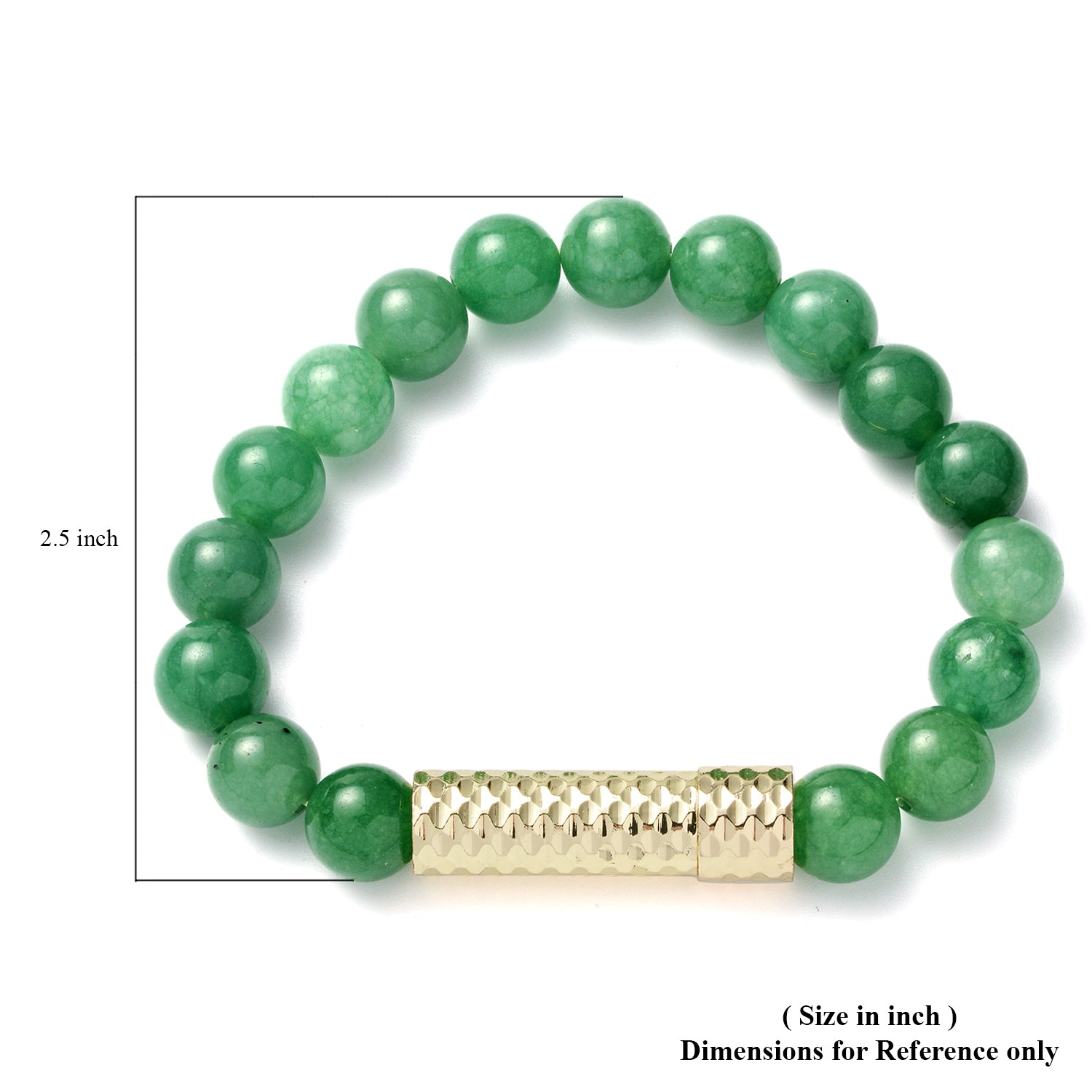 Green Aventurine 9-11mm Beaded Stretch Bracelet
