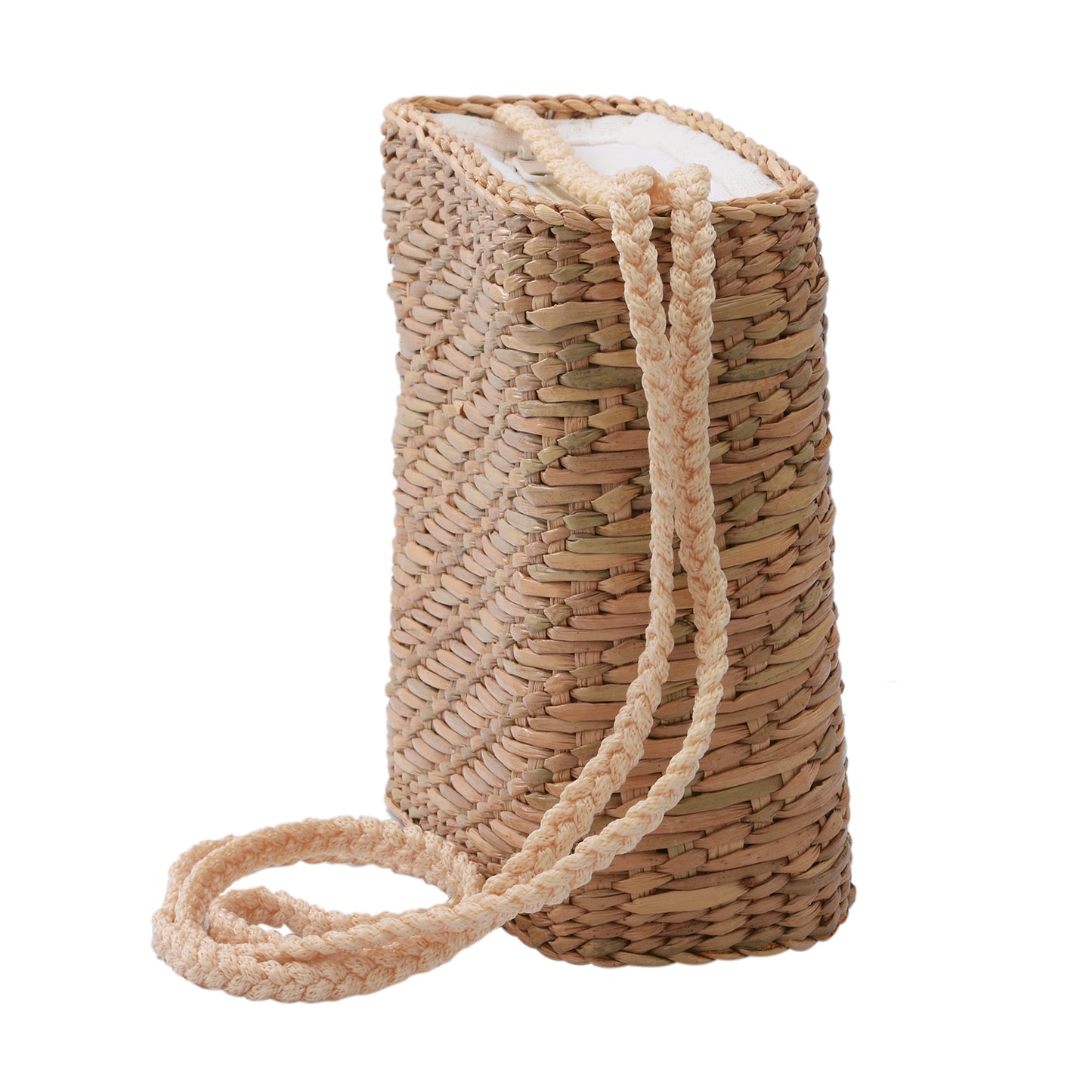 Eco Friendly Reed Handwoven Shoulder Bag with Nylon Handle