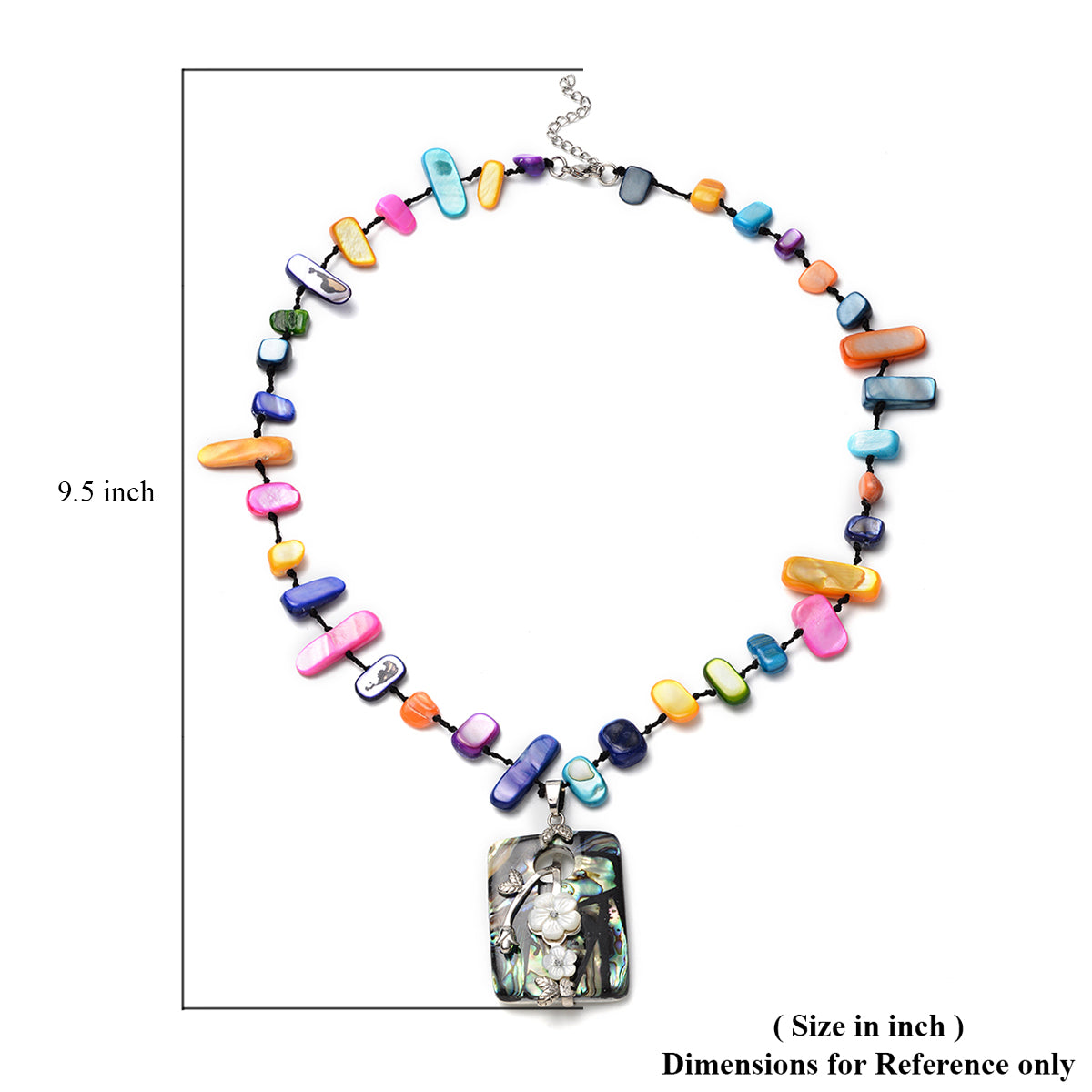 Abalone Shell and Multi Gemstone Necklace