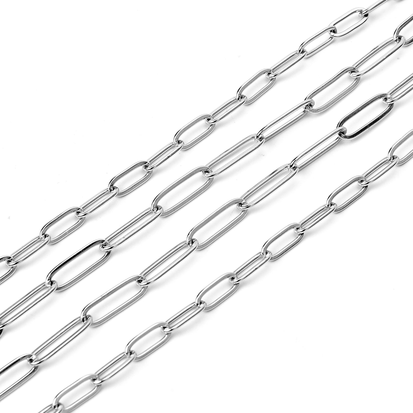 Hexagonal Hope Charm Layered Paper Clip Necklace