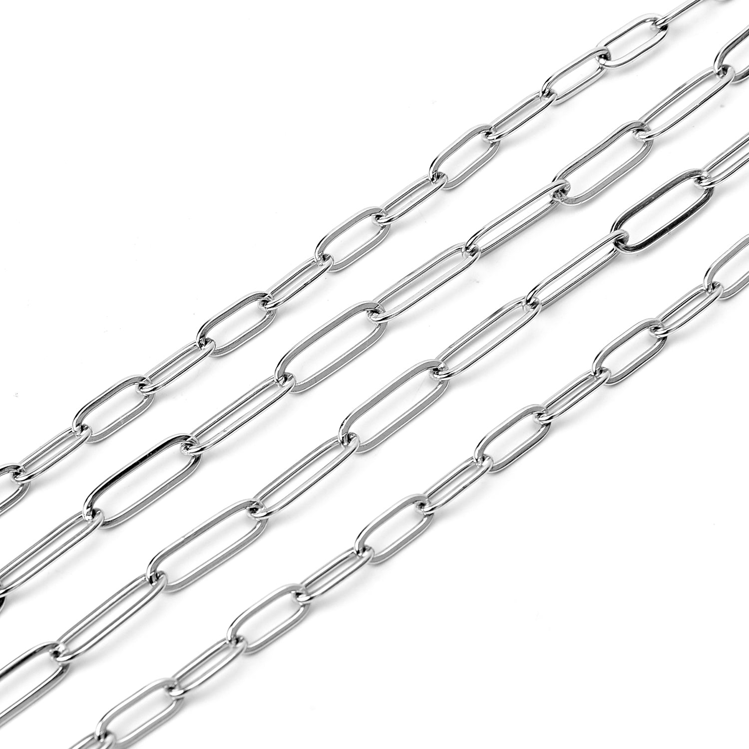 Hexagonal Hope Charm Layered Paper Clip Necklace